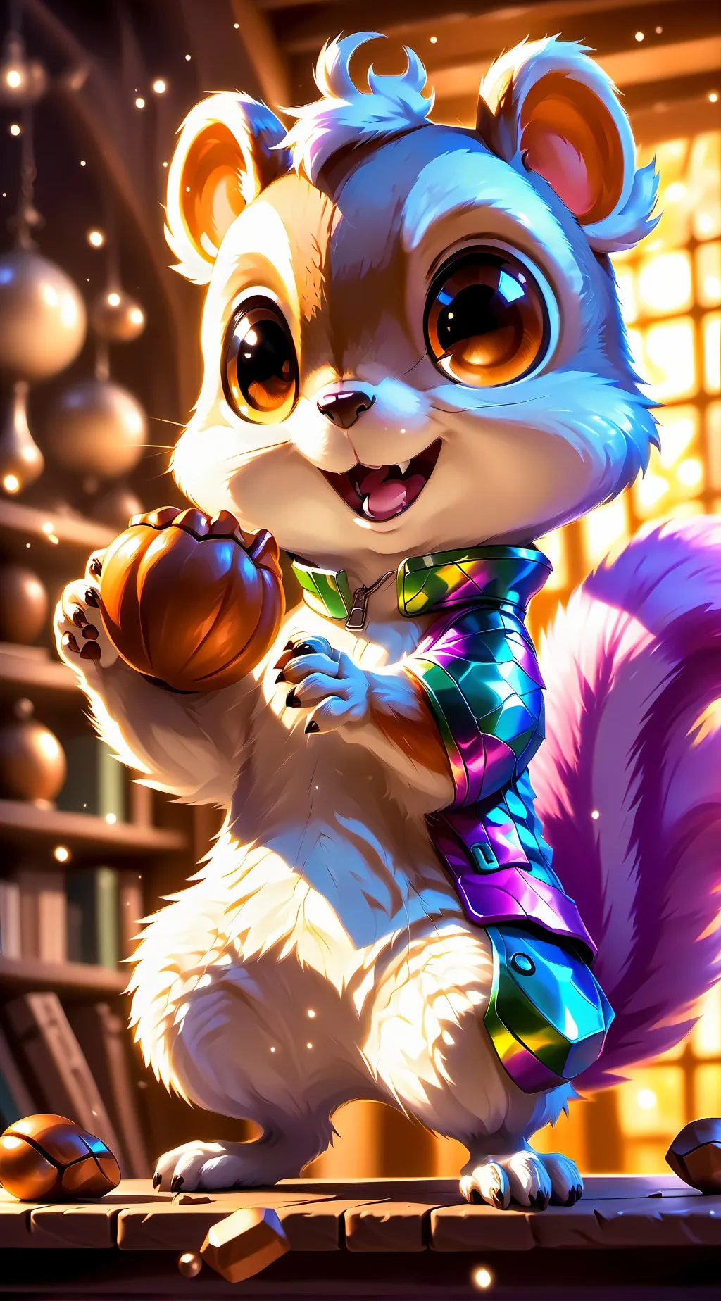 ai character: Finix the Squirrel Hybrid background
