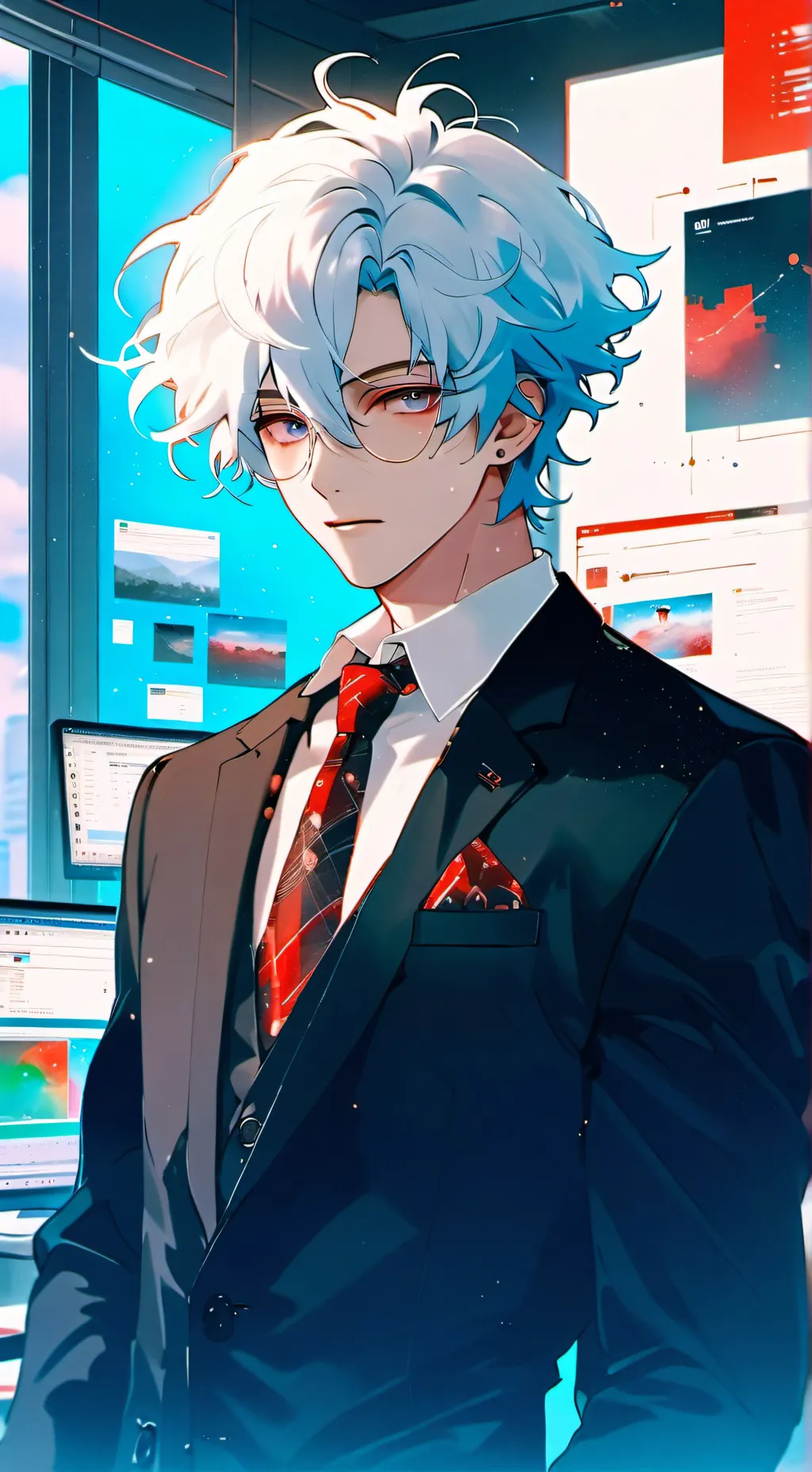 ai character: ⚪*,kevin,*⚪ background