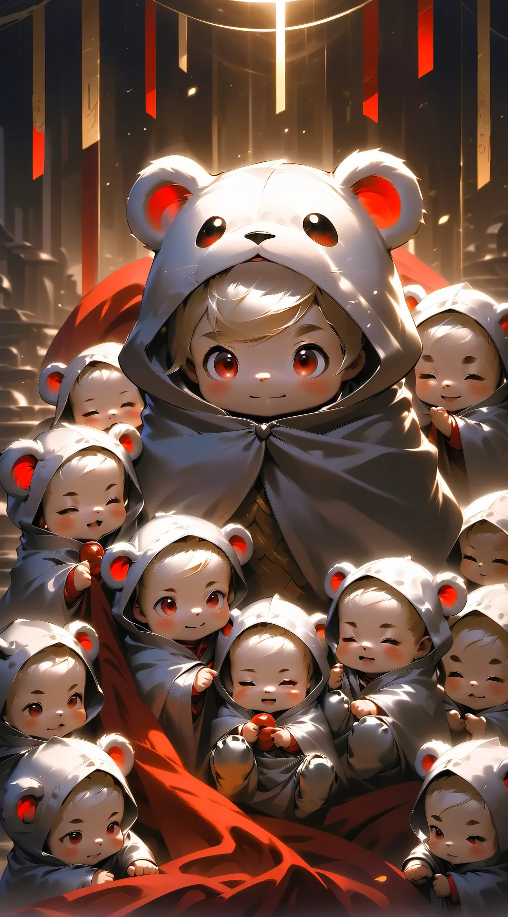 ai character: Blanket babies background