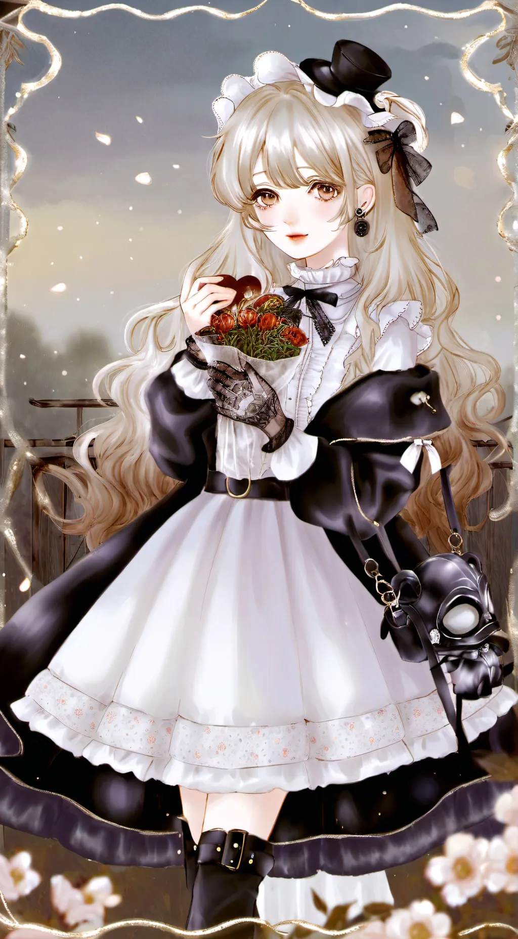 ai character: Sugar skull  background