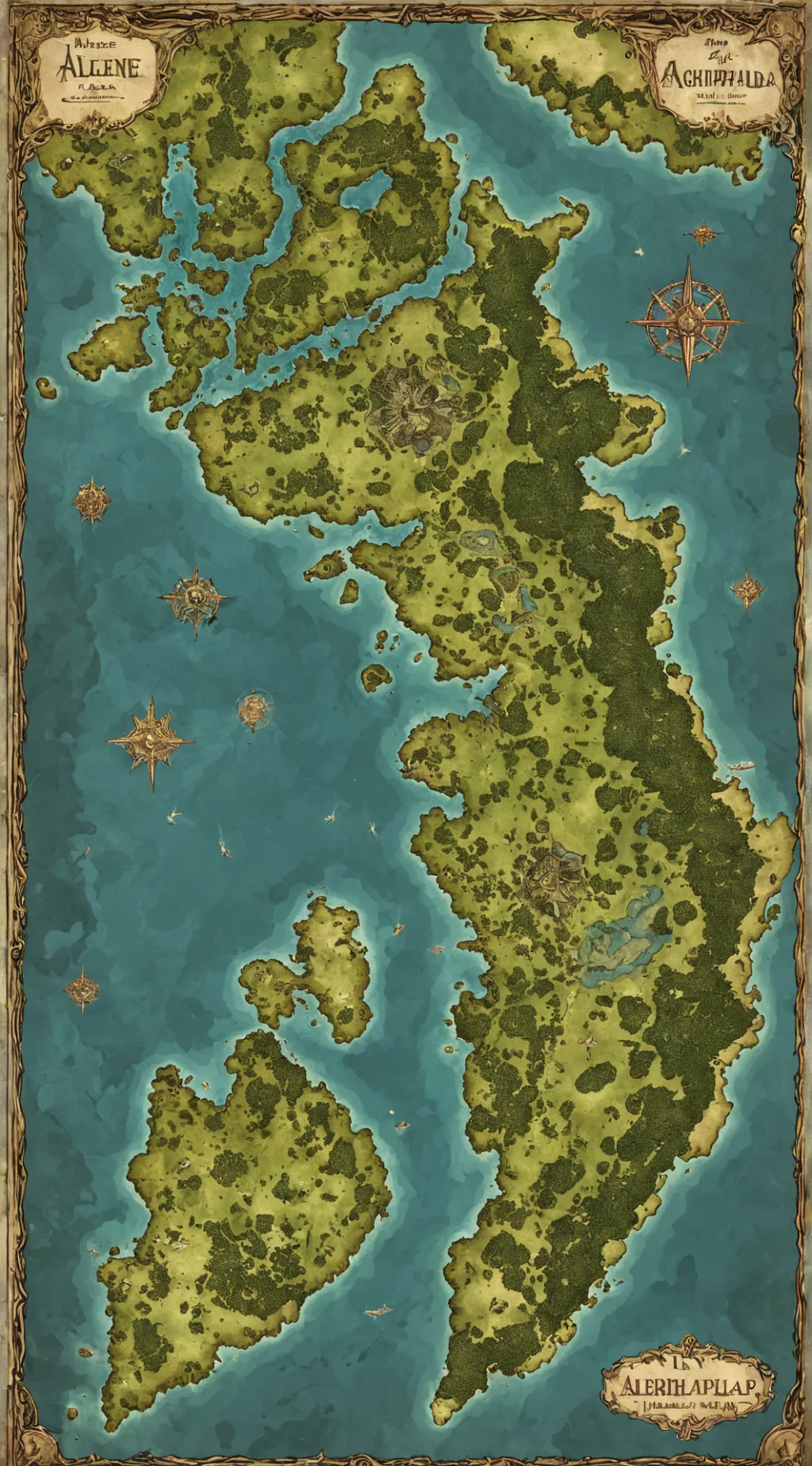 ai character: Create islands background