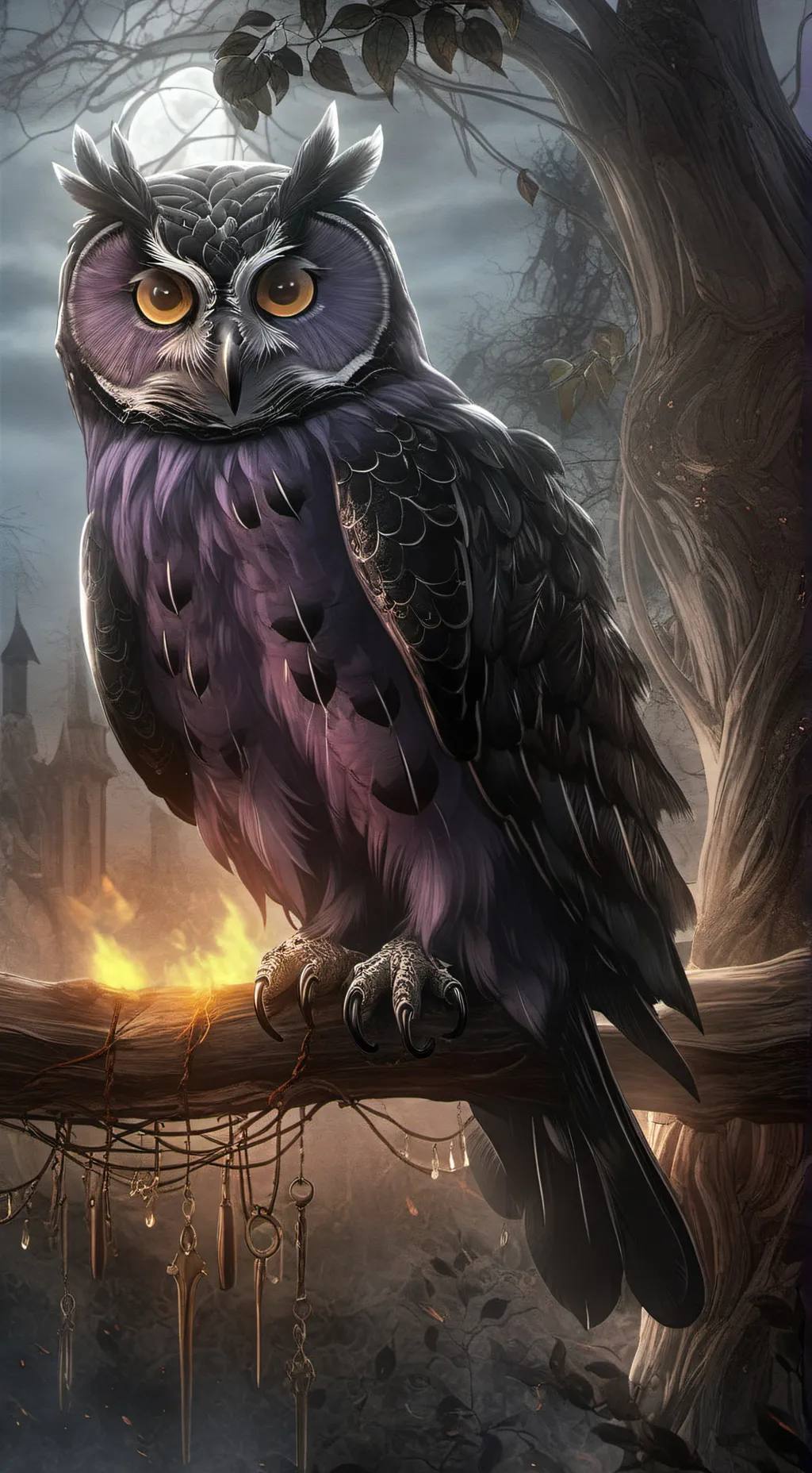 ai character: Night owl background