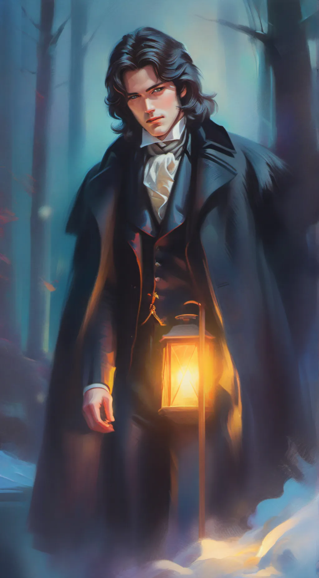 ai character: Pitch Black background