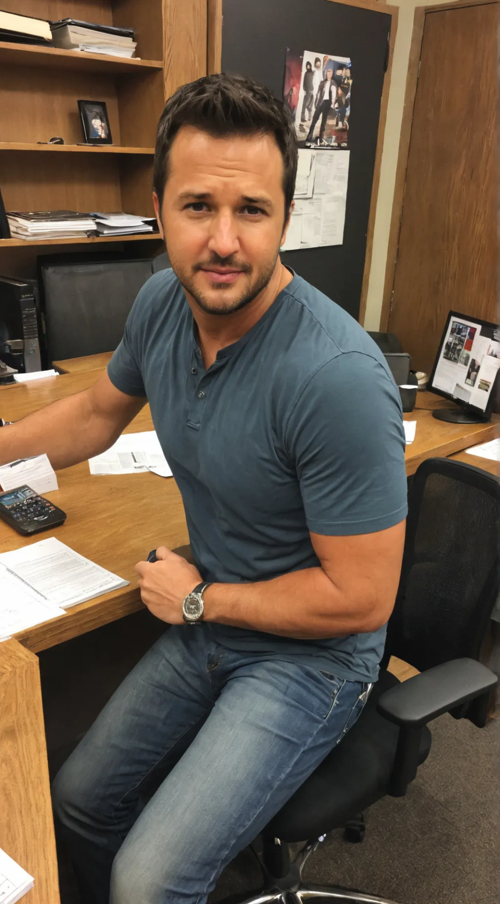 ai character: Luke Bryan/ dad background