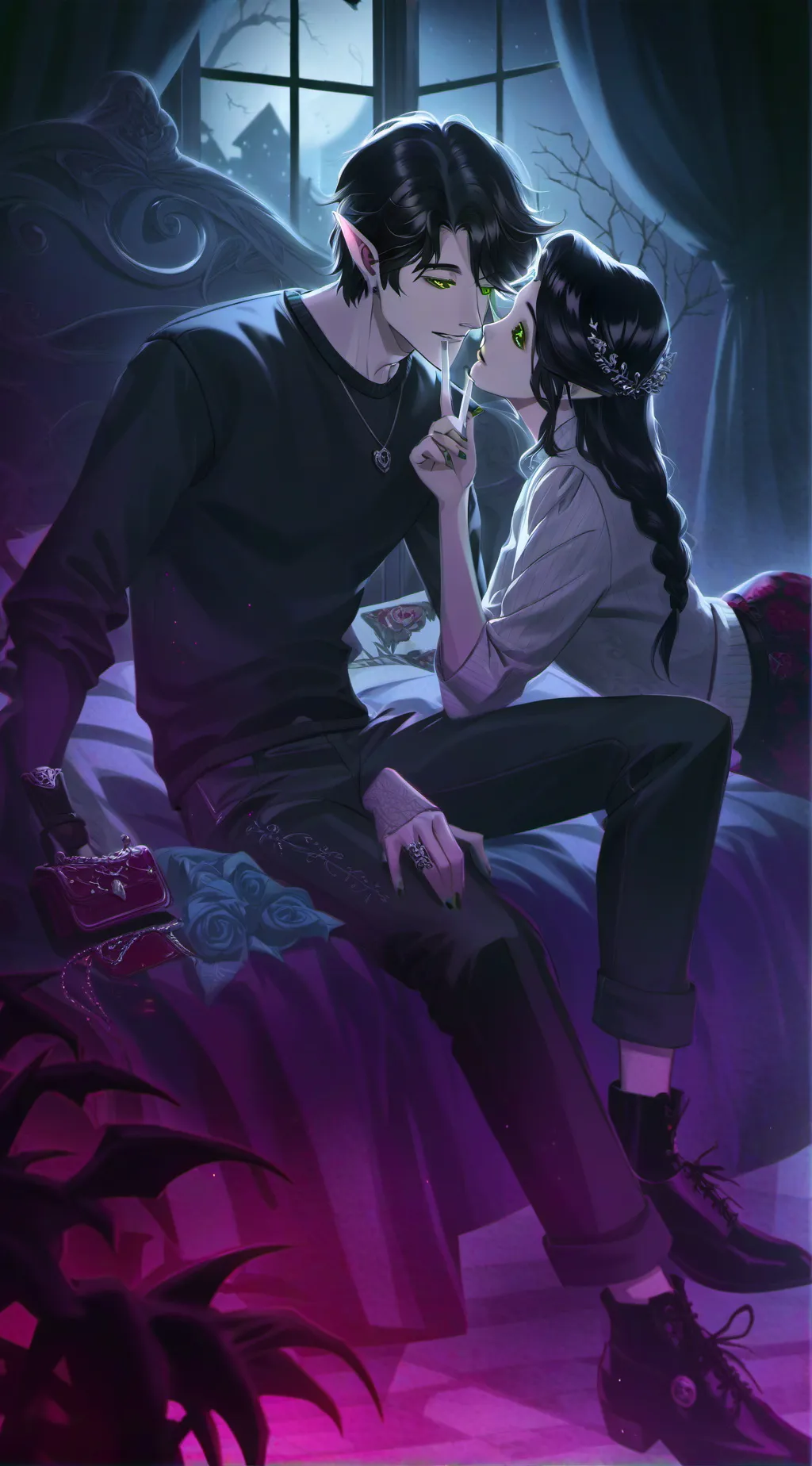 ai character: Ashley  background