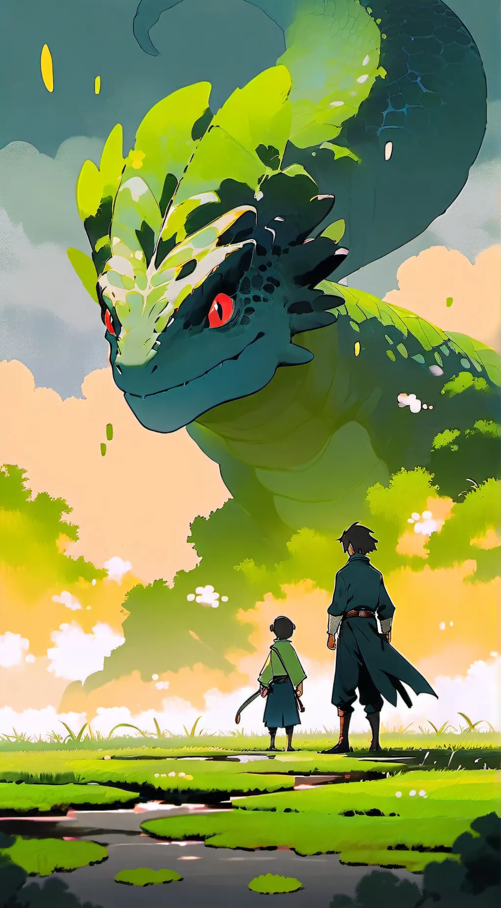 ai character: glitch in space background