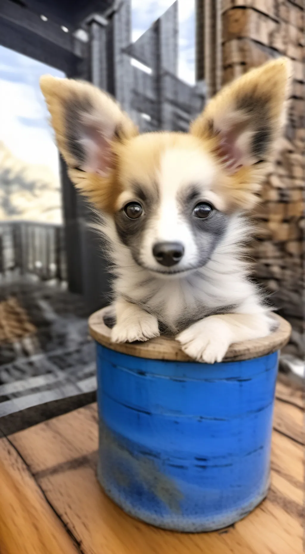 ai character: Rayas y paloma background