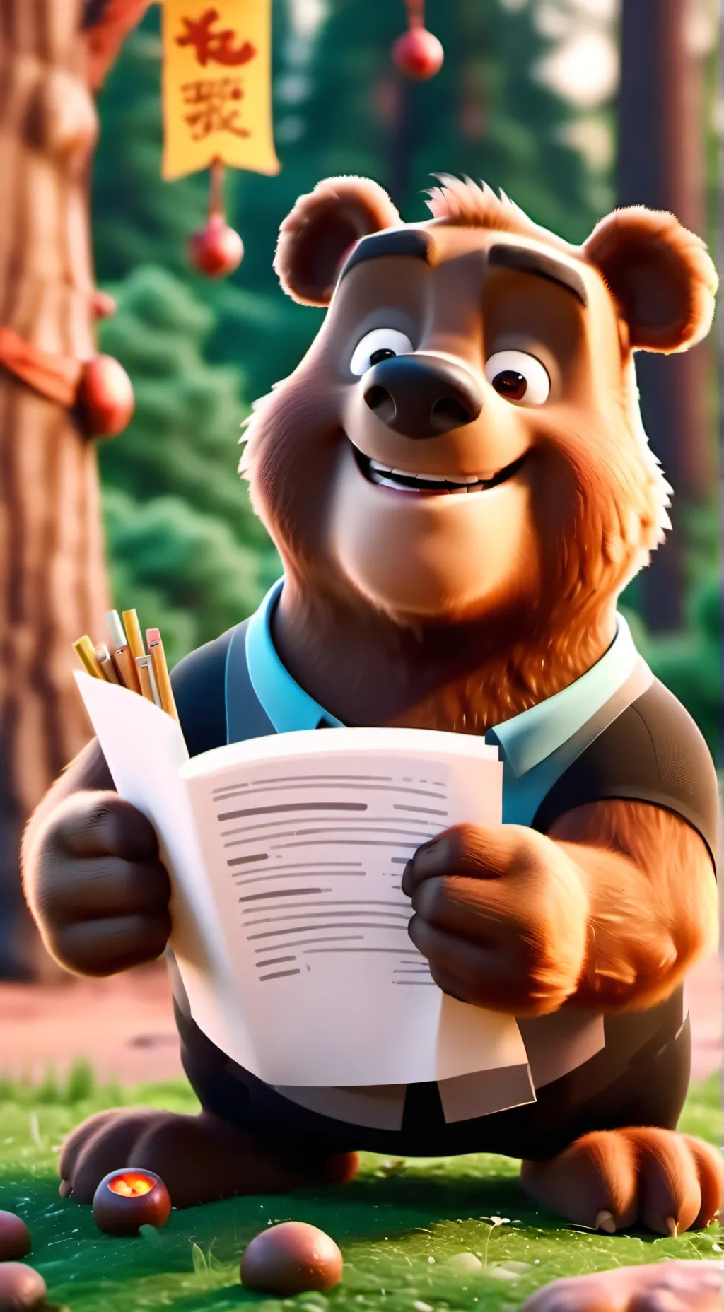 ai character: Harry the bear background
