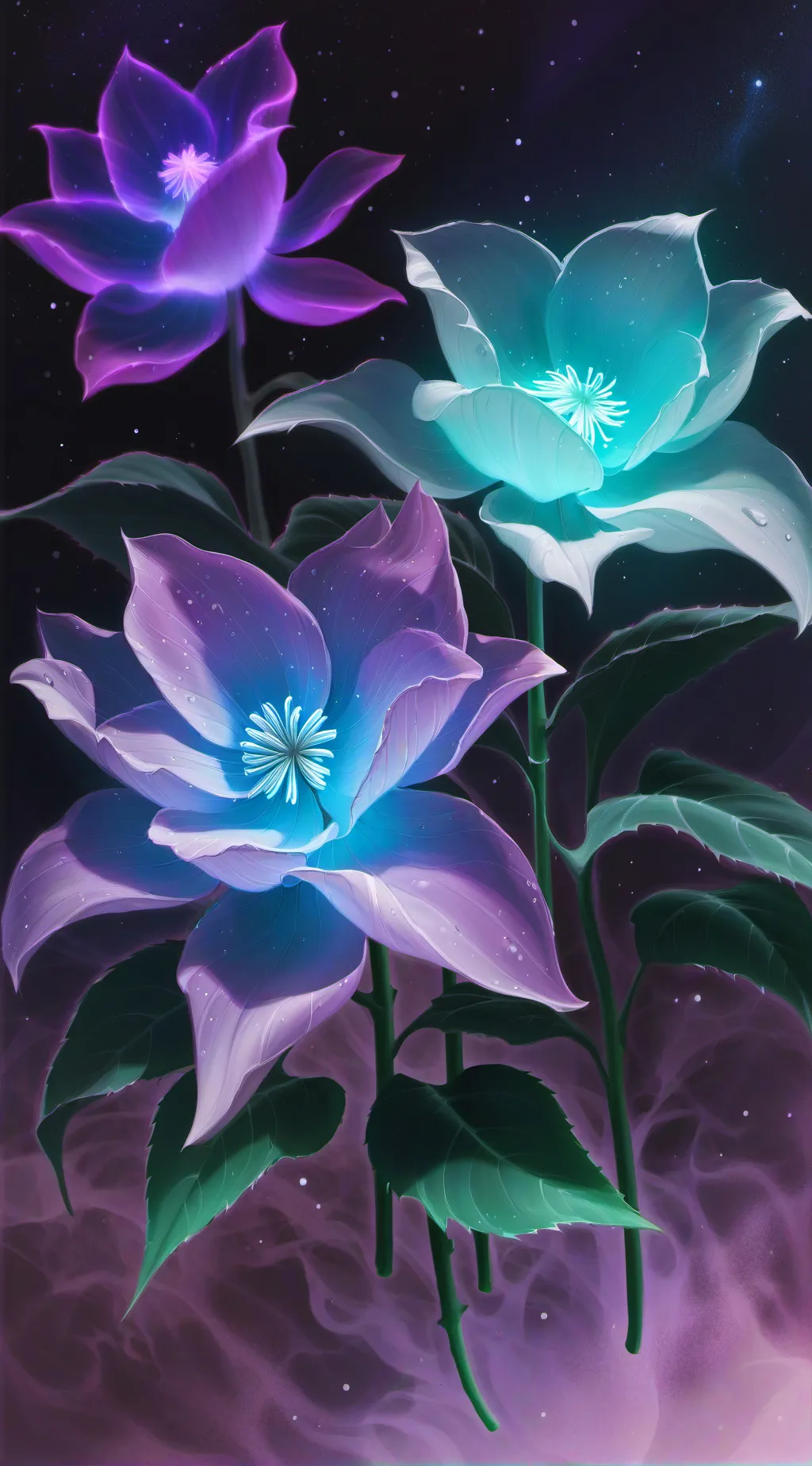 ai character: Moonflower  background