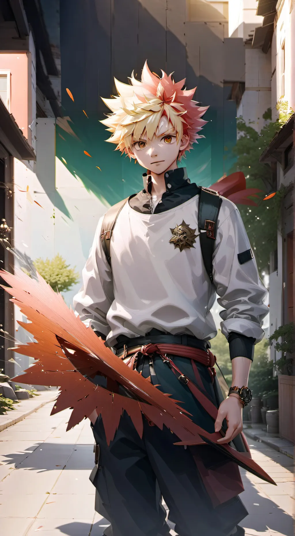 ai character: Katsuki Bakugo background