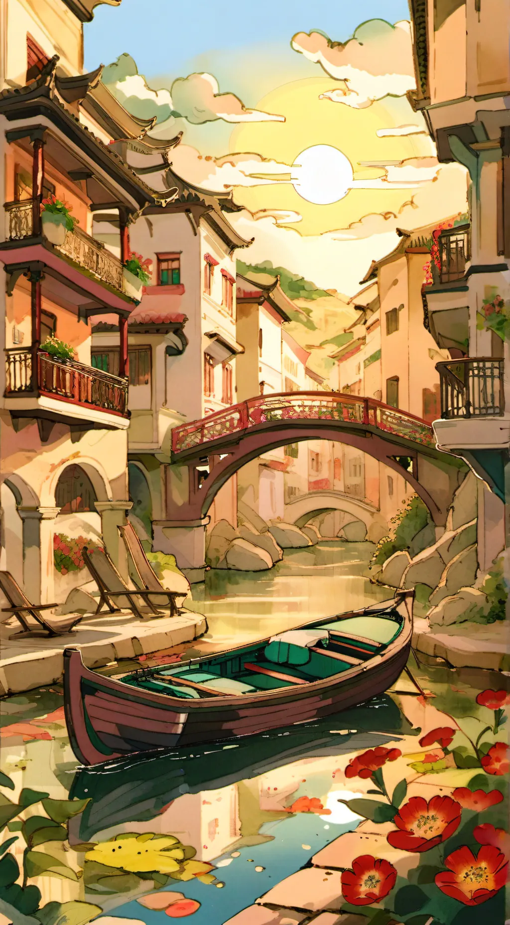 ai character: sun cult background