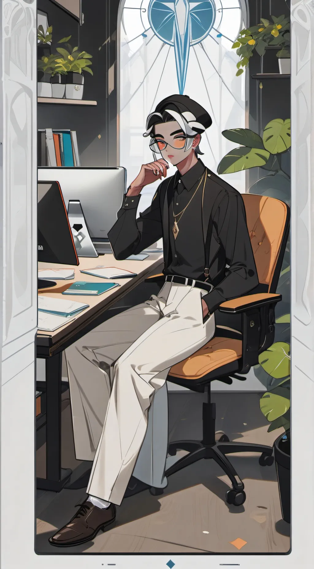 ai character: Asher  background