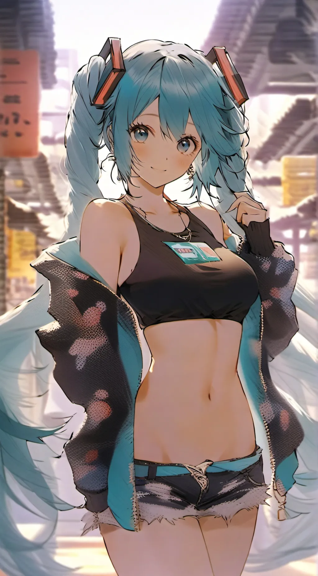 ai character: Hatsune miku background