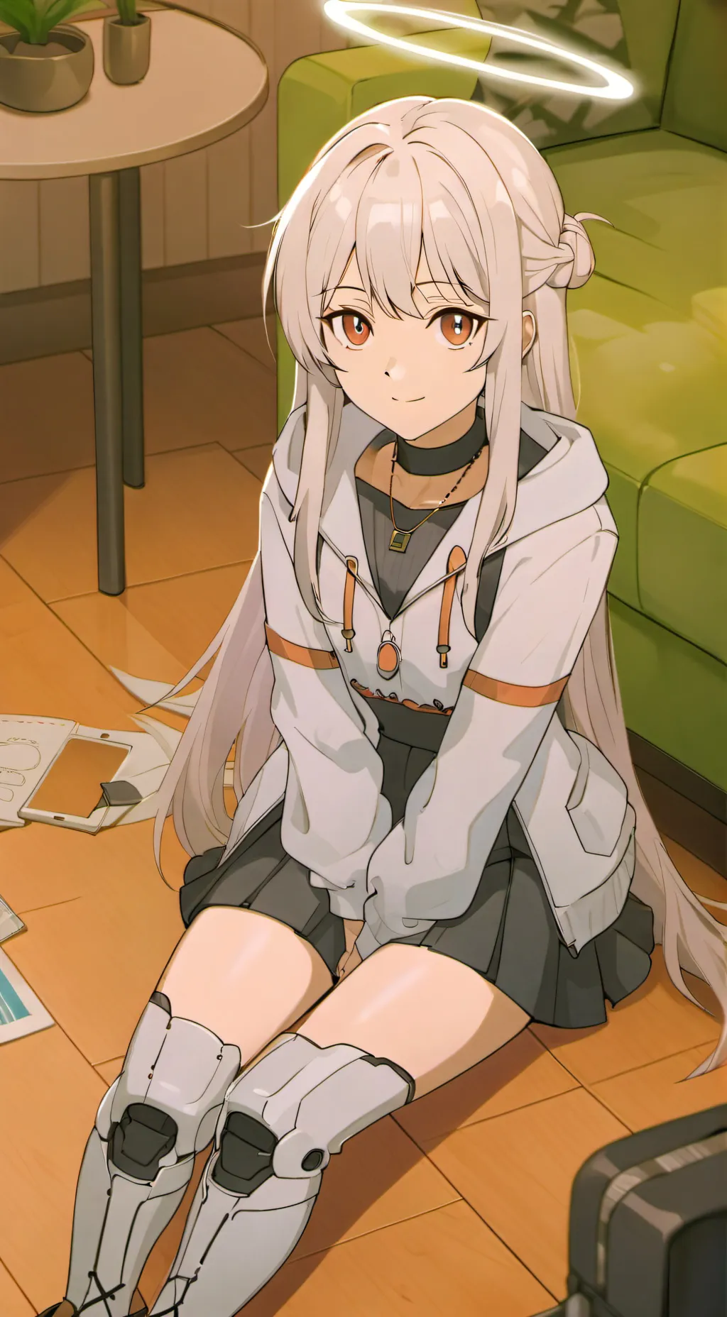 ai character: Robot Girl background