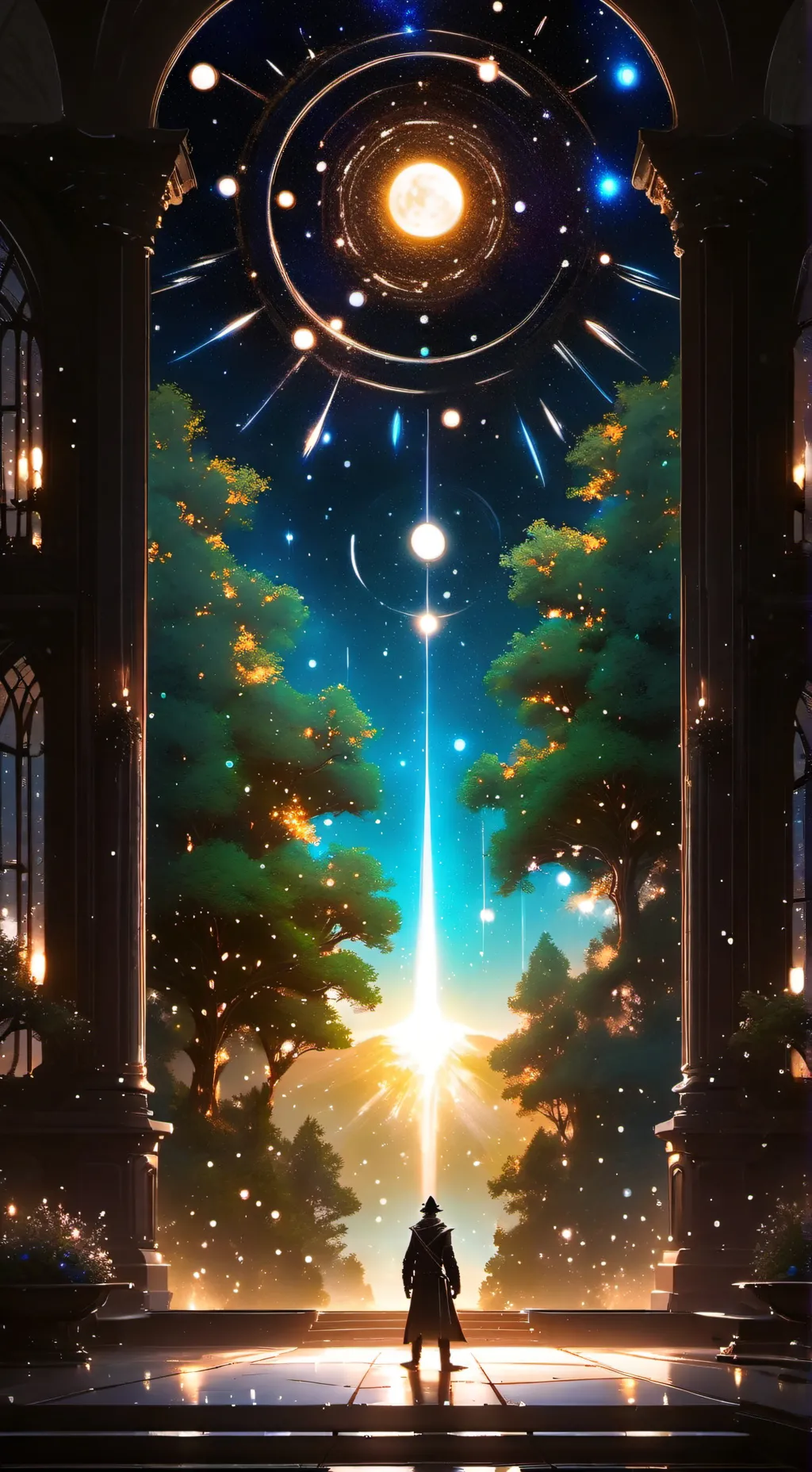 ai character: Escuela  mágica  background