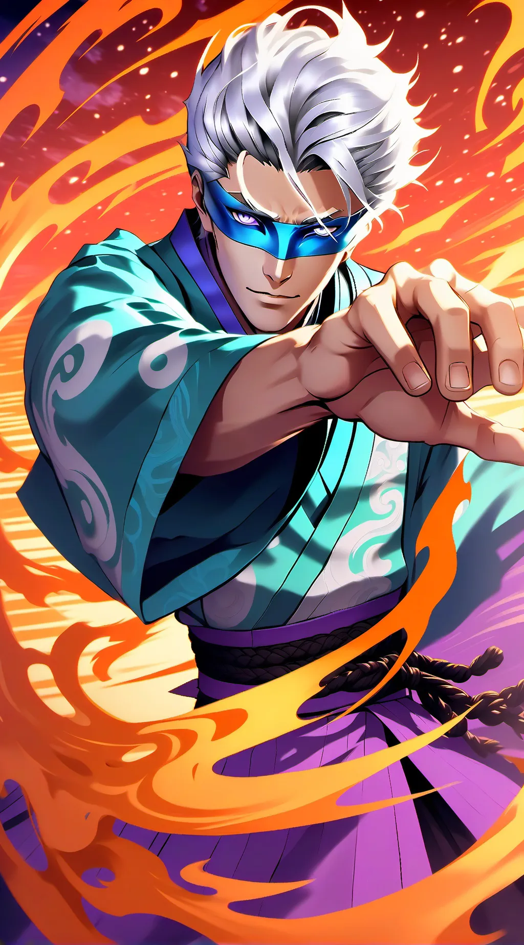 ai character: Gojo Satoru background