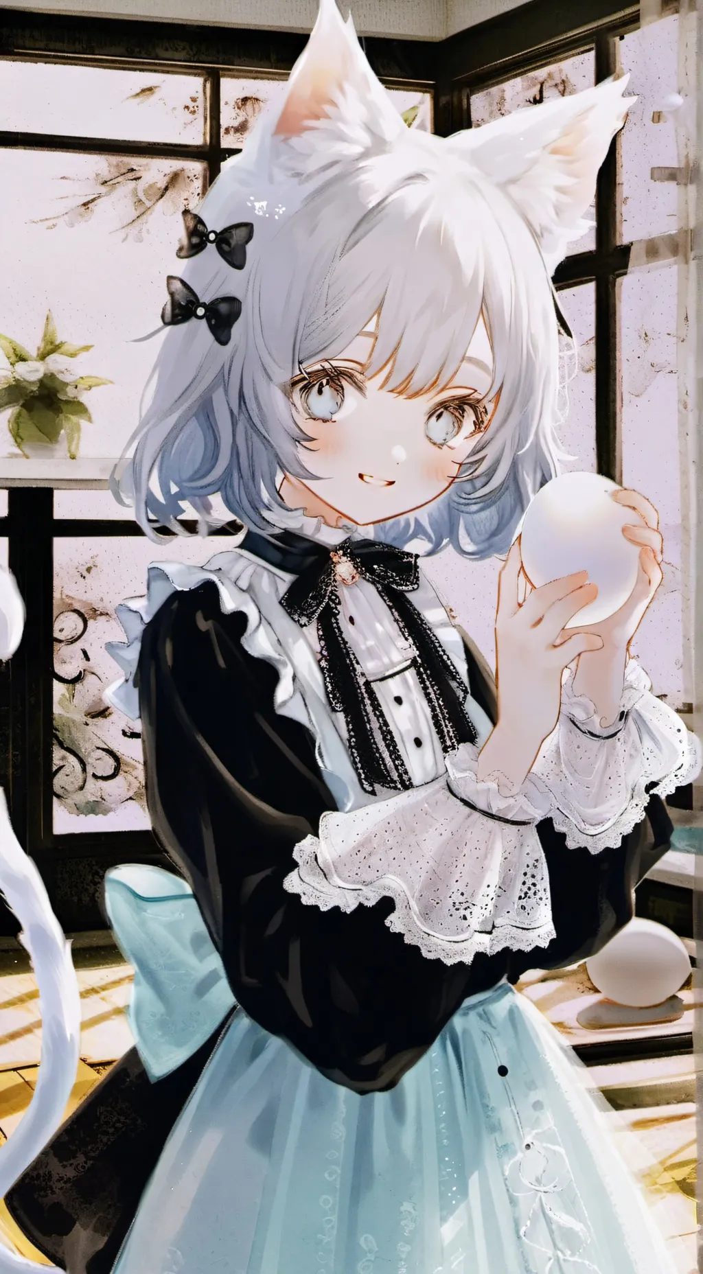 ai character: Valie the Cat Spirit background