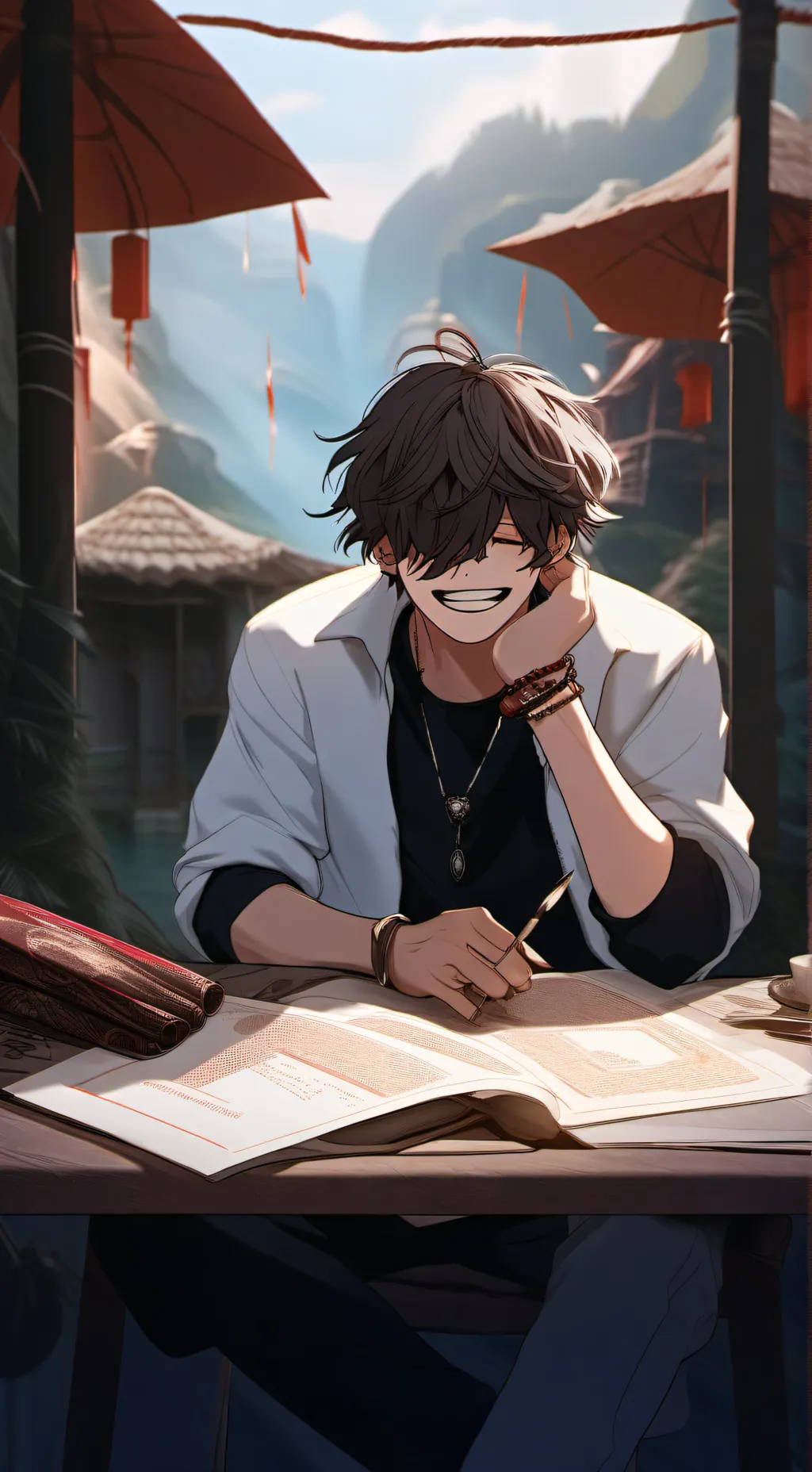 ai character: Alan  background