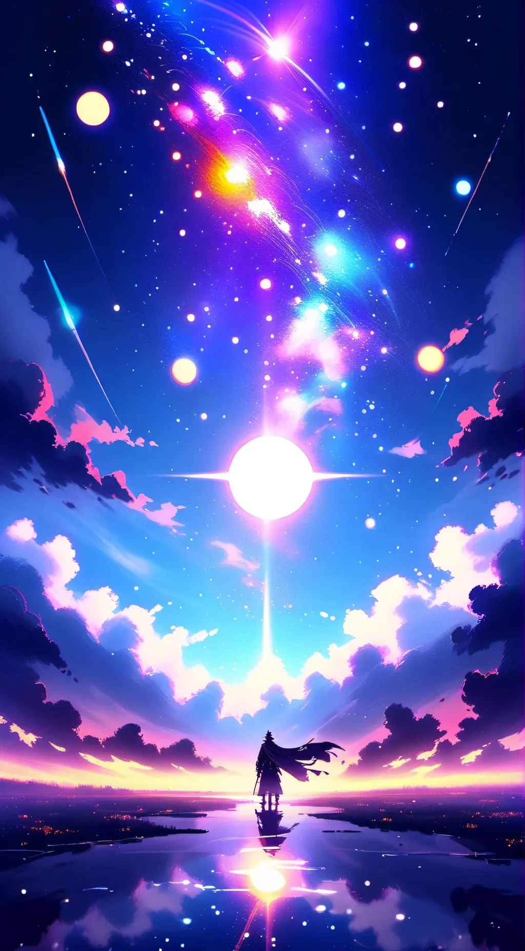 ai character: The sun  background