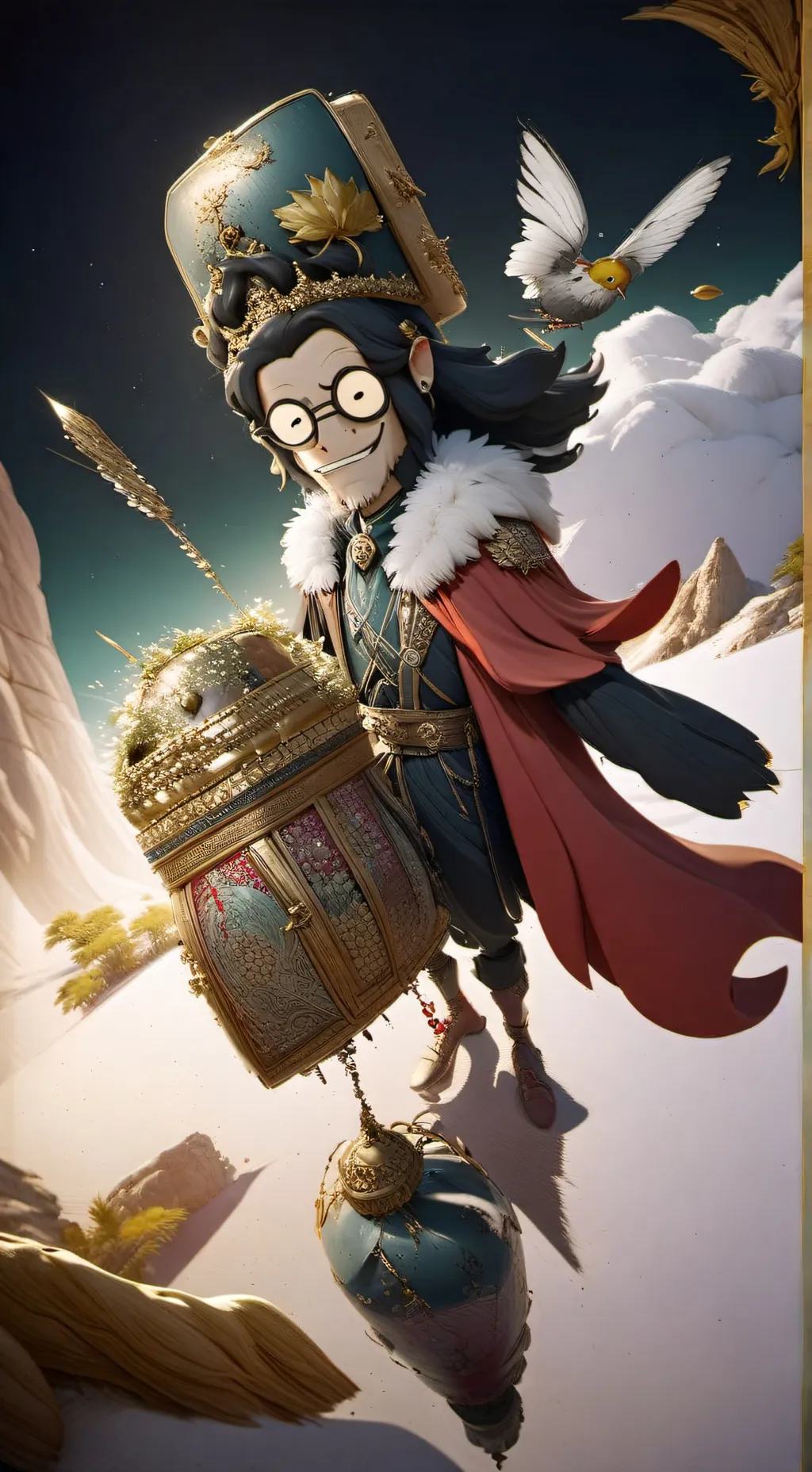 ai character: action pack background