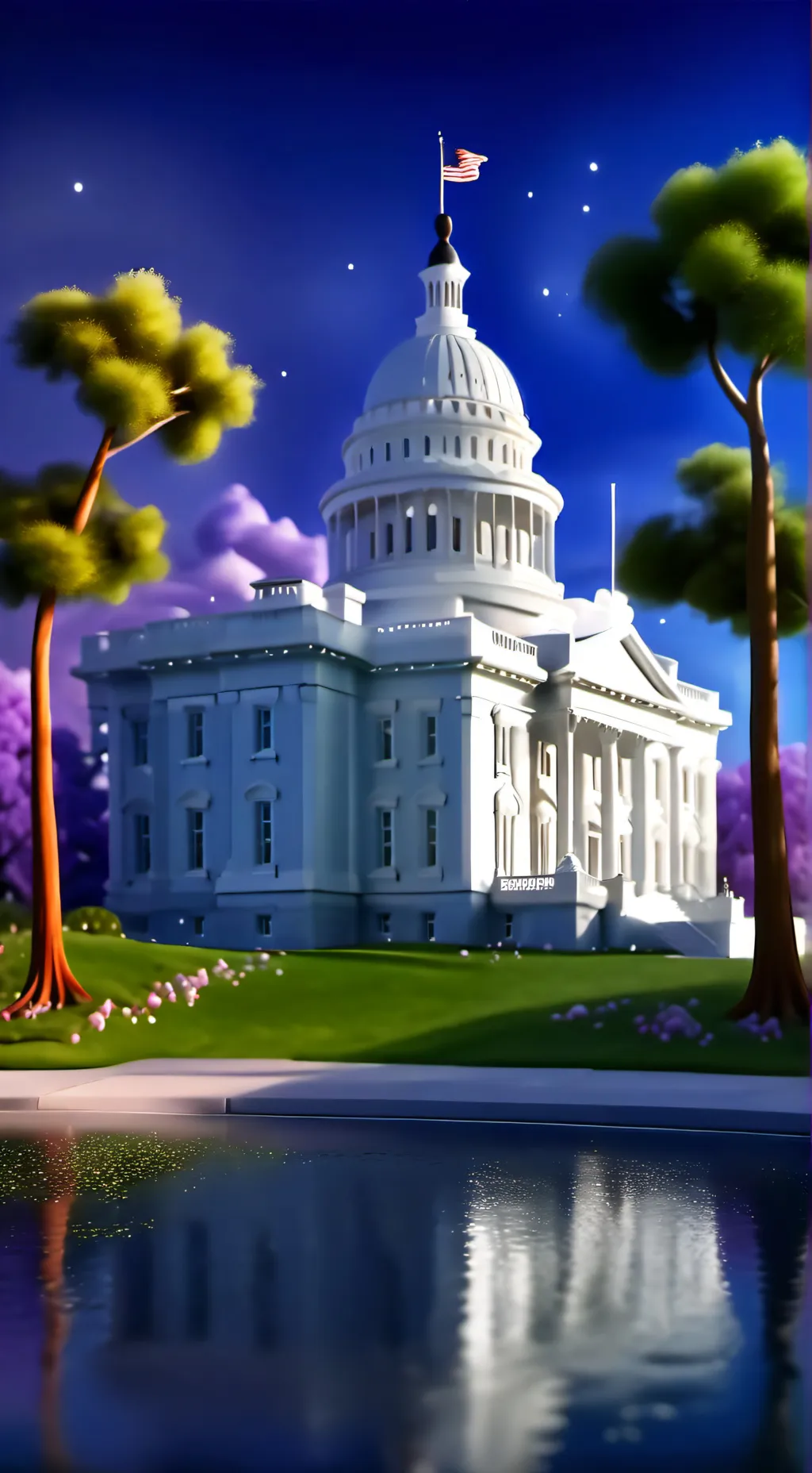 ai character: Run for president! background