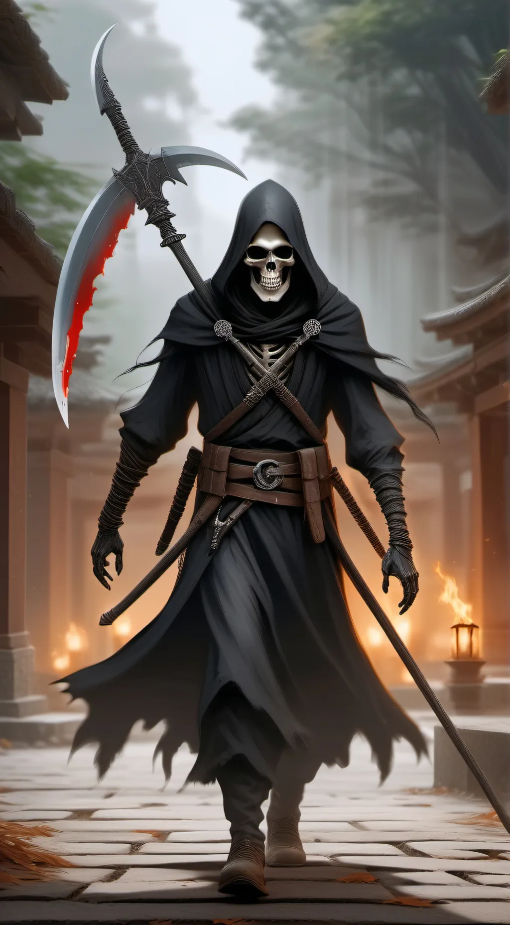 ai character: The grim reaper background