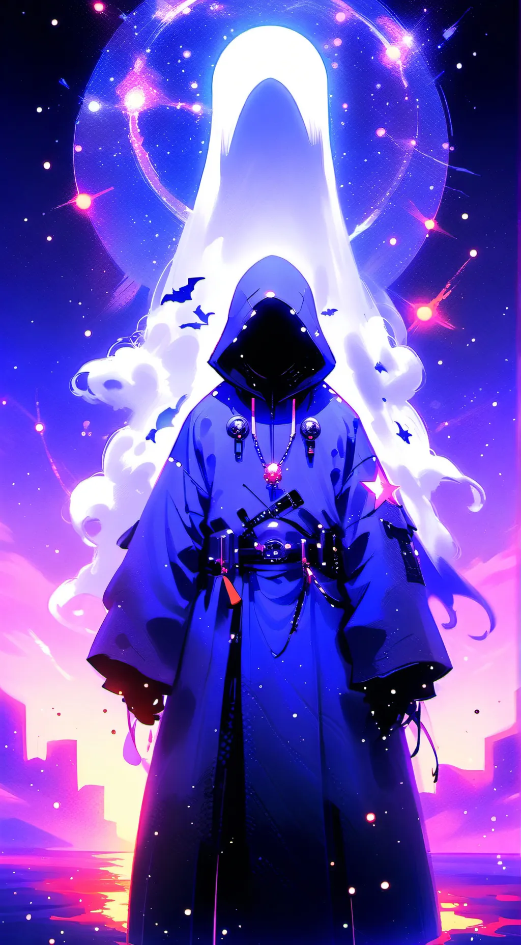 ai character: ghost background