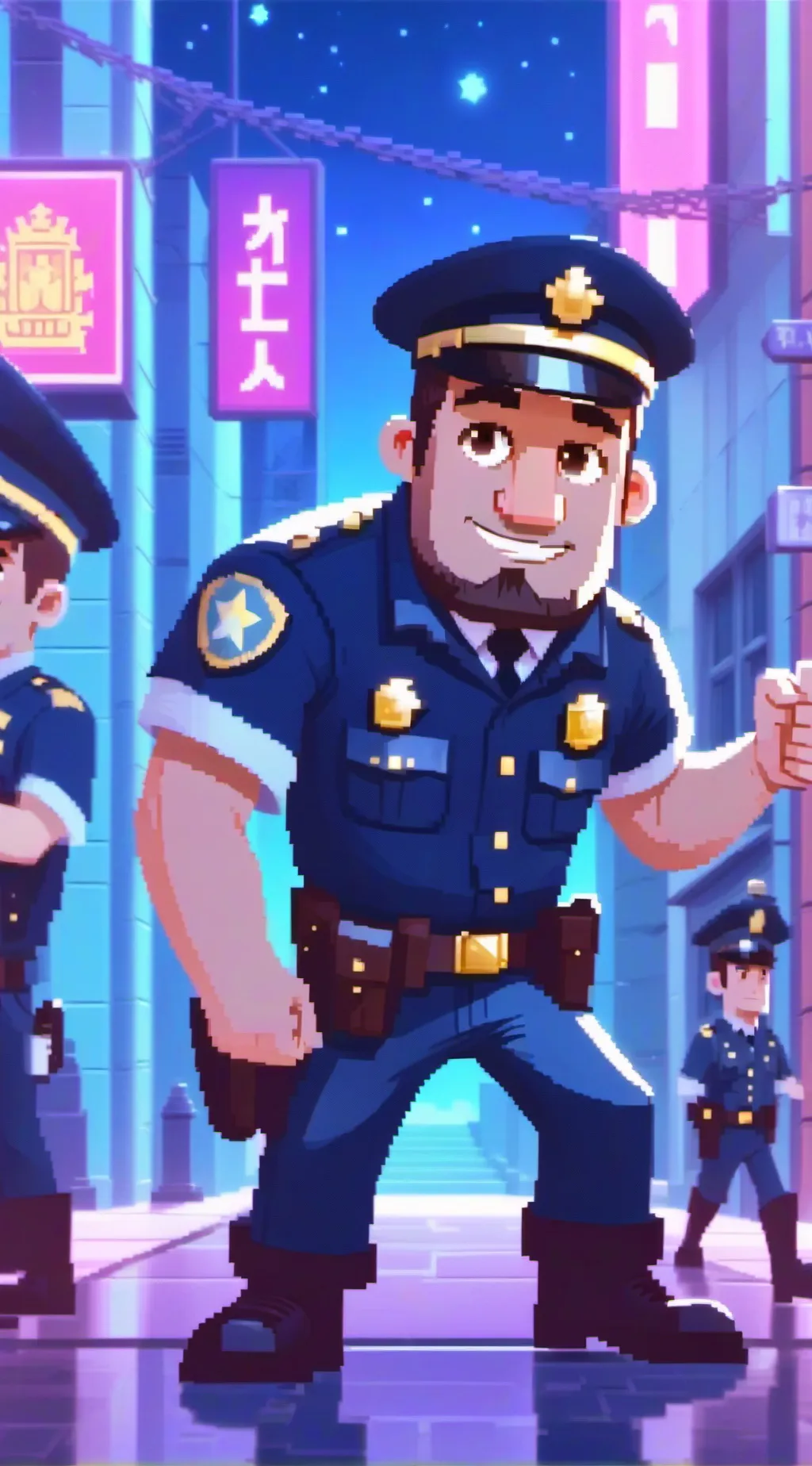 ai character: Policia de niños background