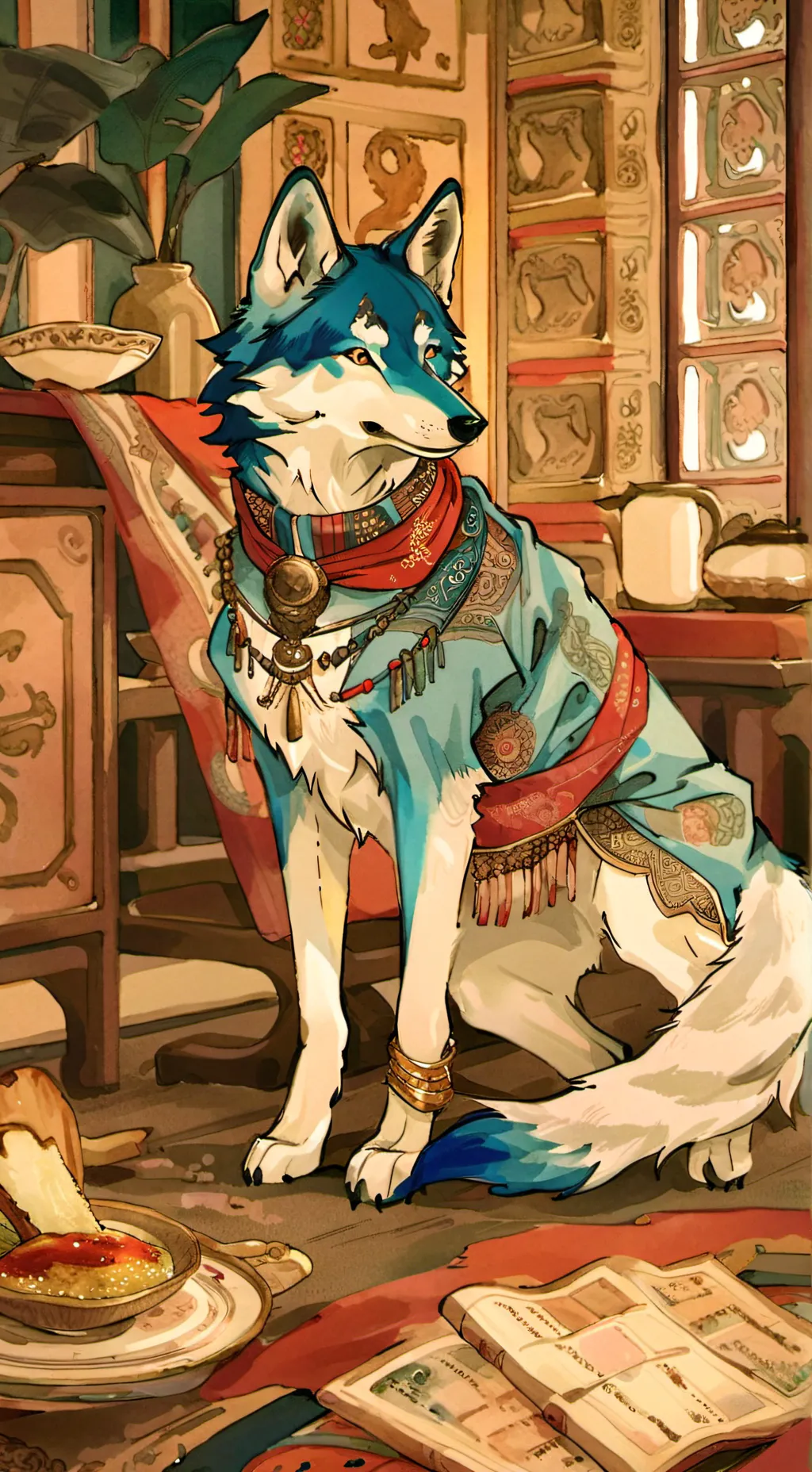 ai character: midnight background