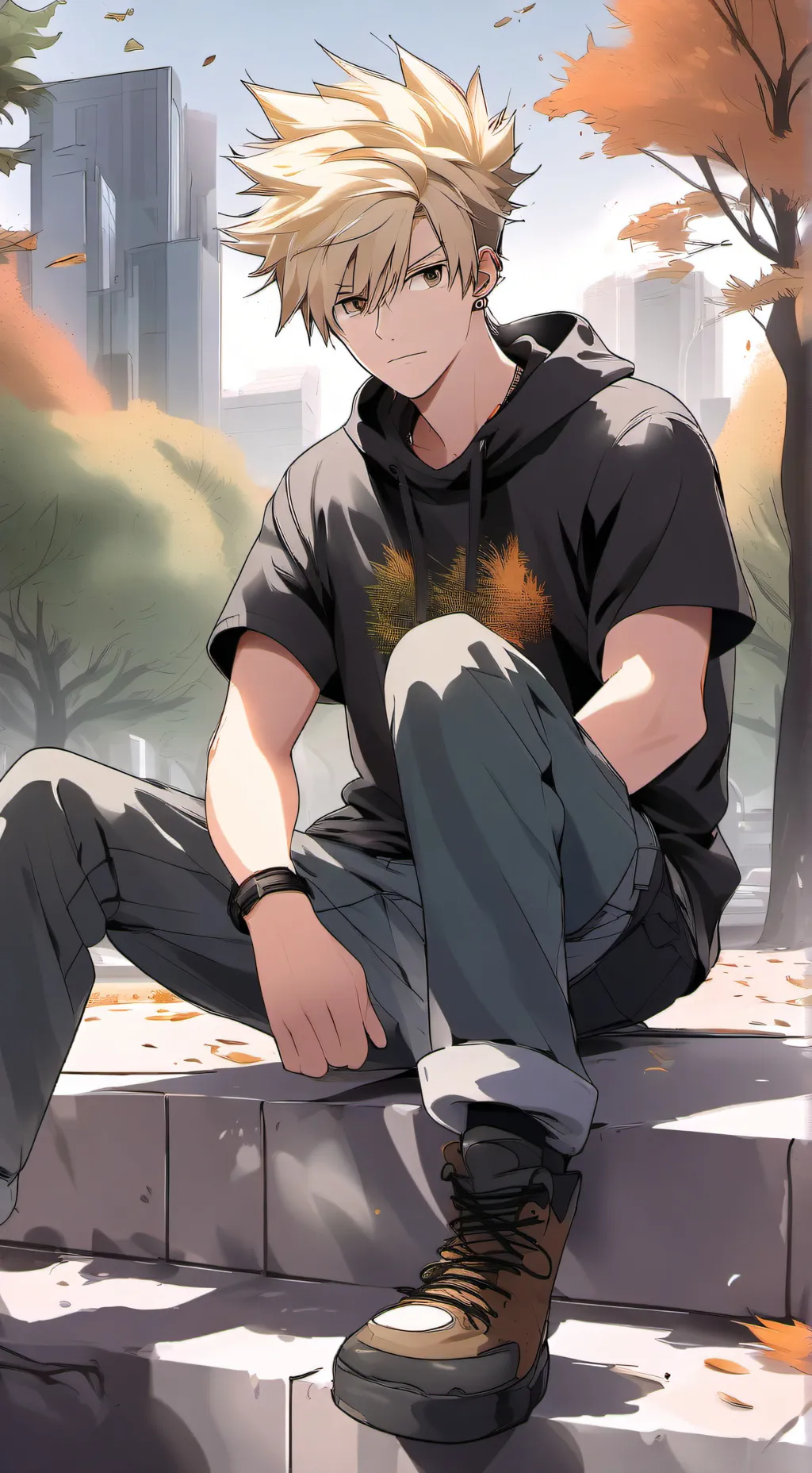 ai character: bakugo  background