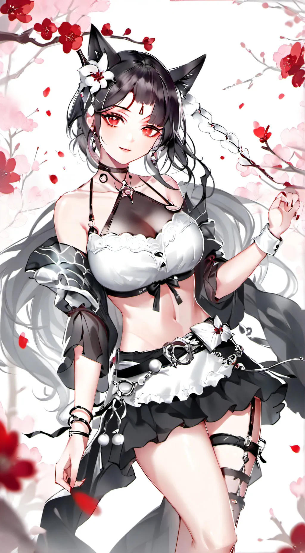 ai character: Rosenblüte background