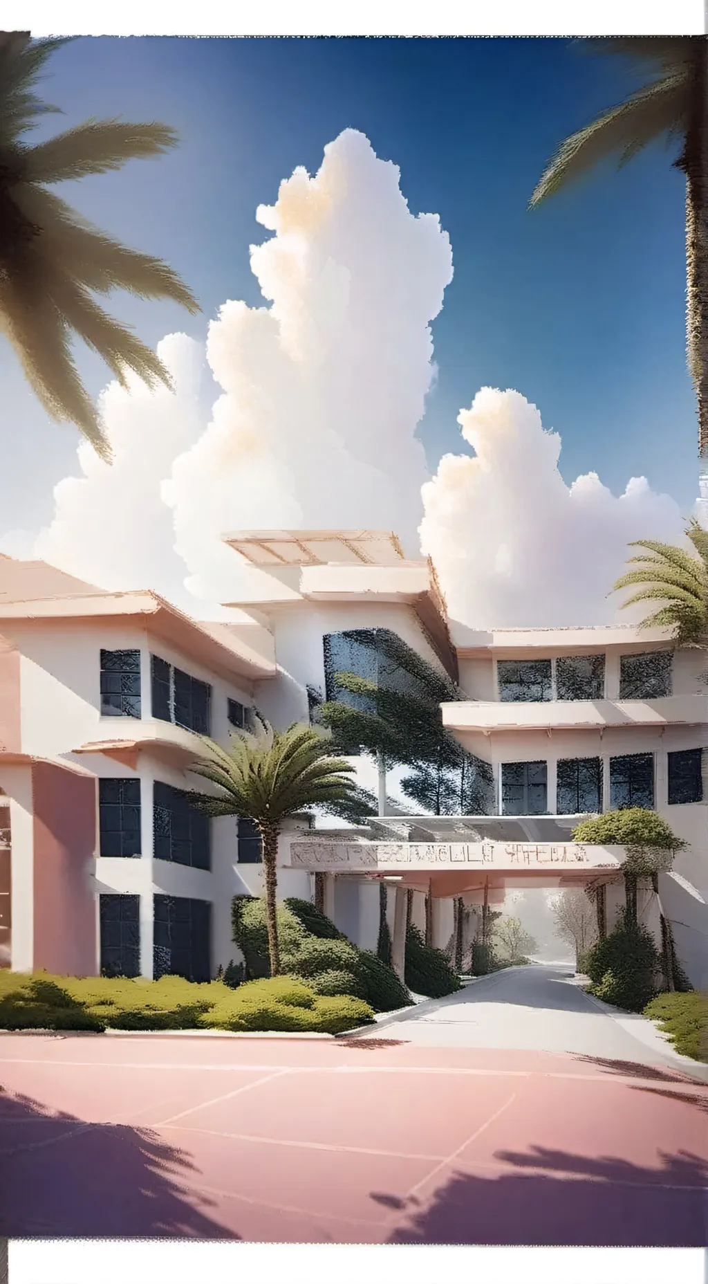 ai character: seashore middle  background