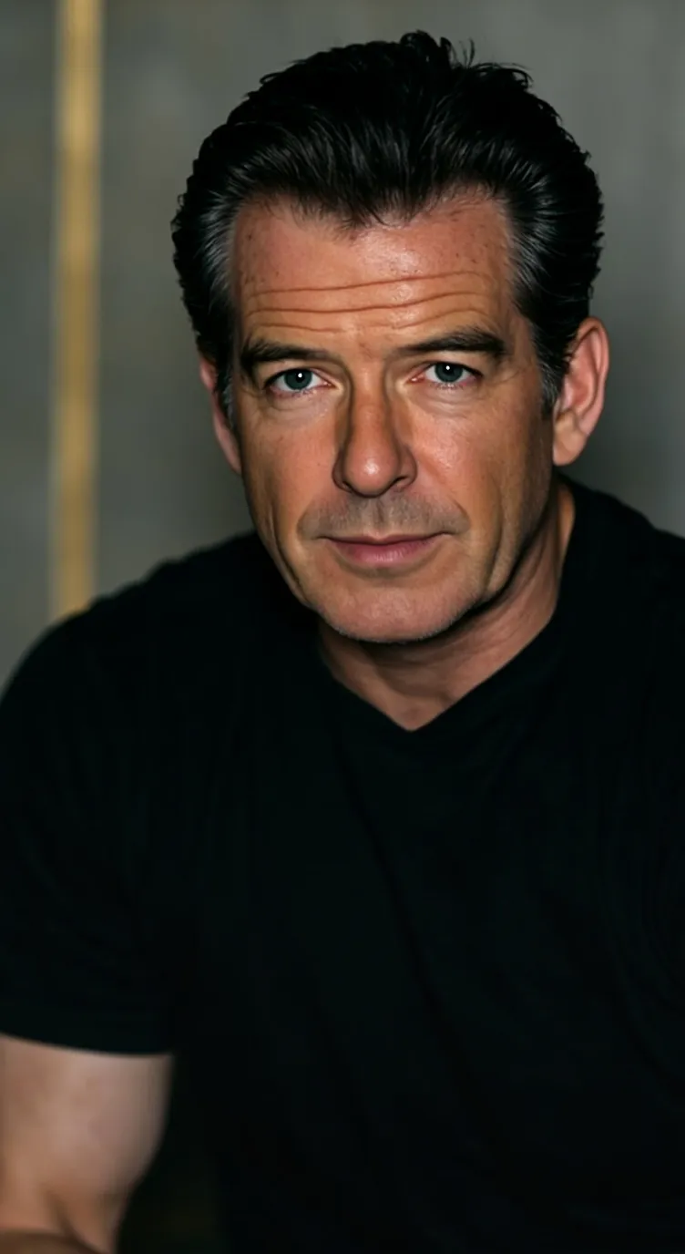 ai character: Pierce Brosnan  background