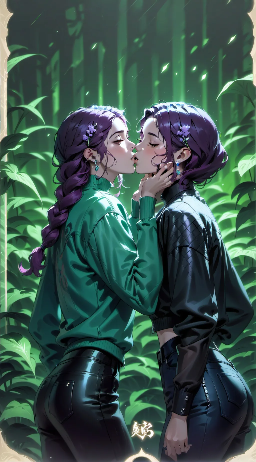 ai character: two women background