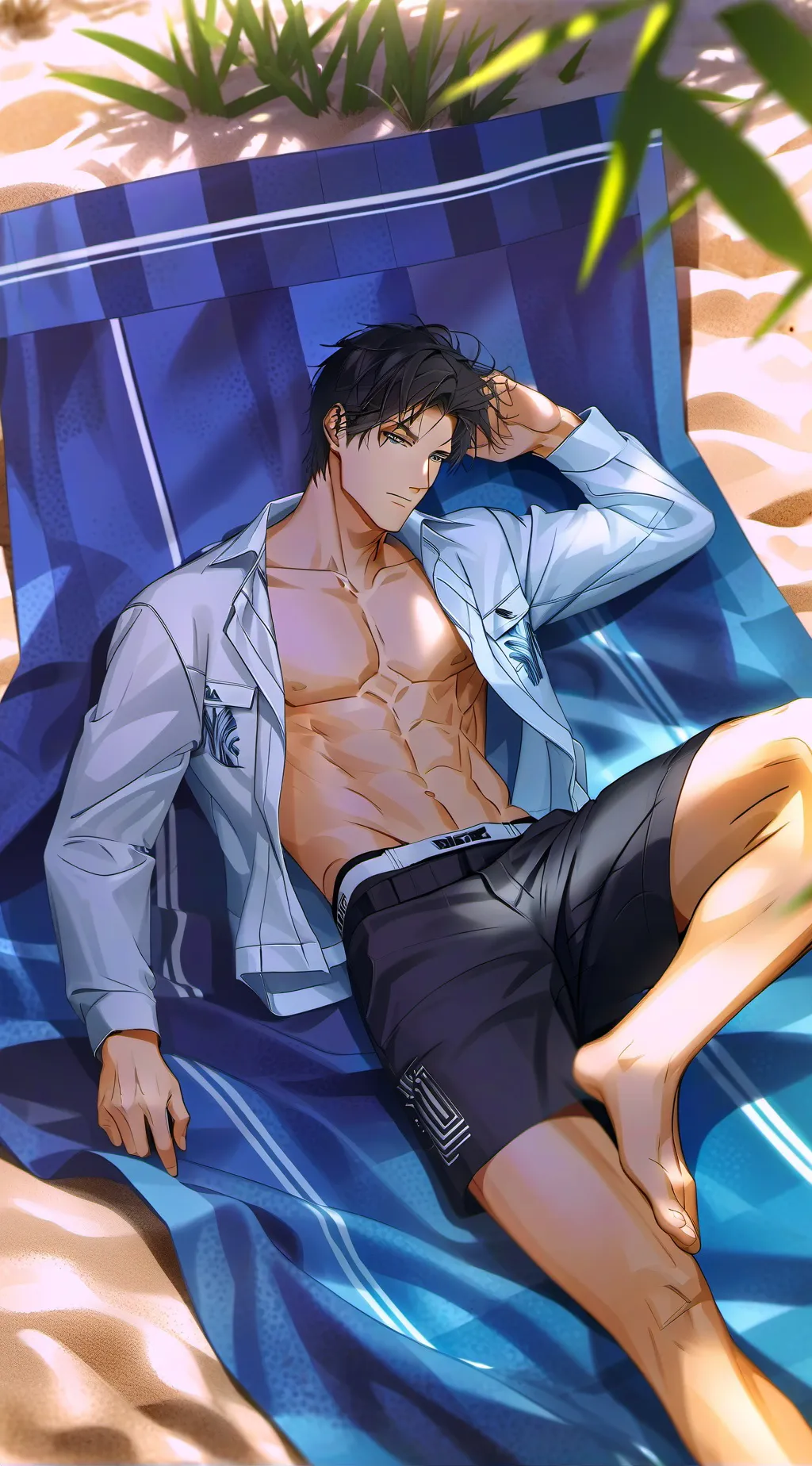 ai character: Dan  love heart  background