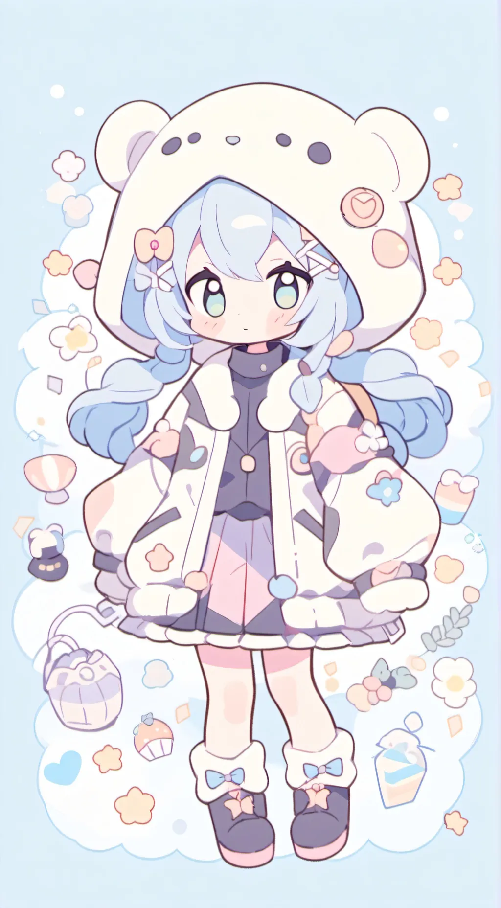 ai character: чиби(грей) background