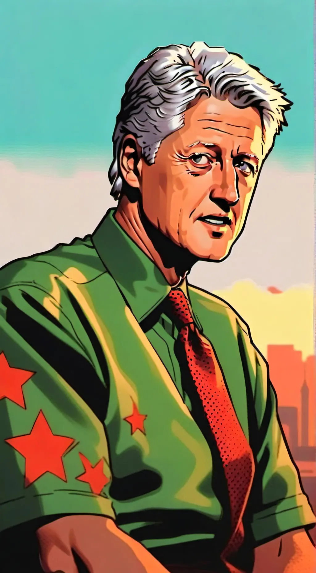 ai character: Bill Clinton  background