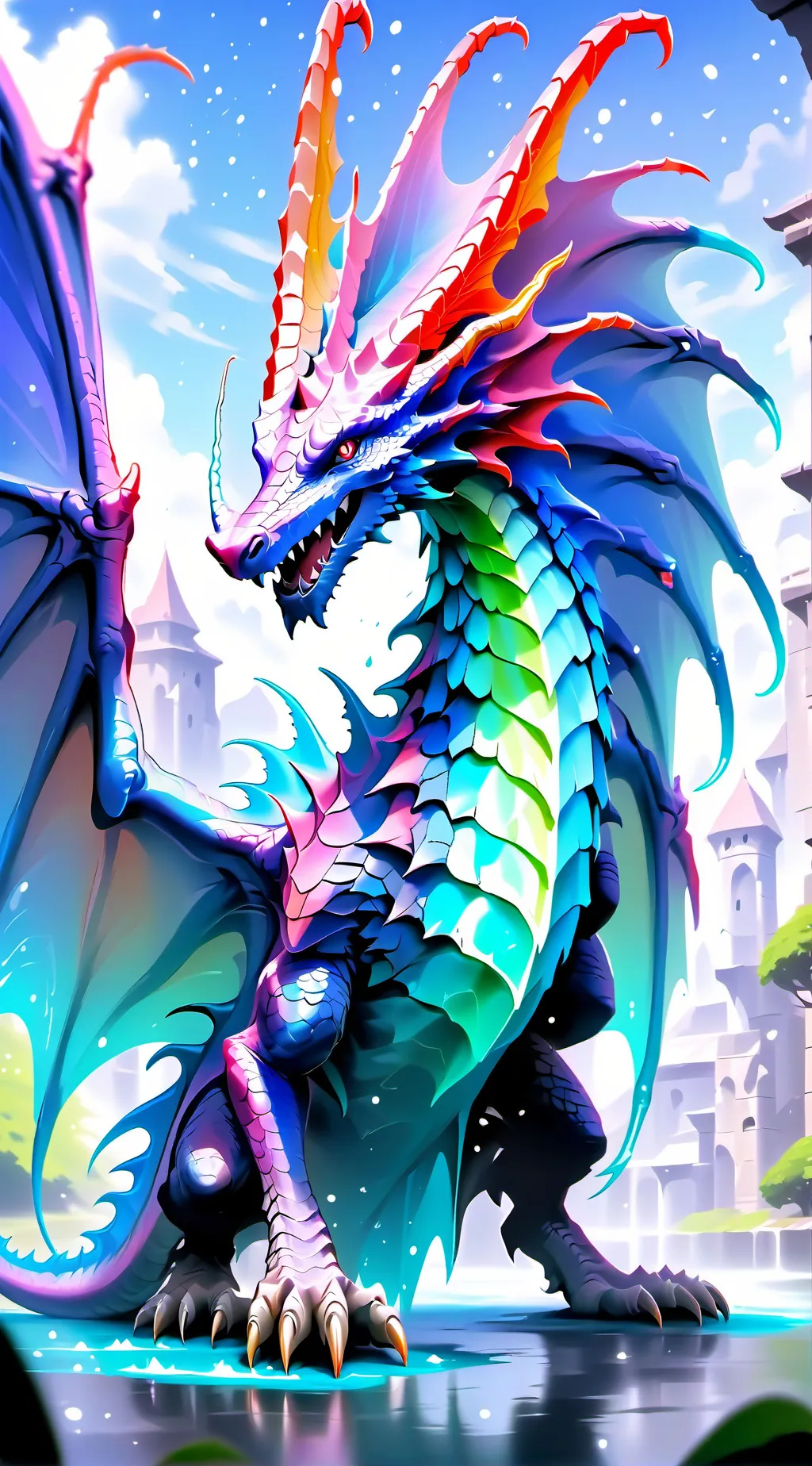 ai character: Giriger Drache background