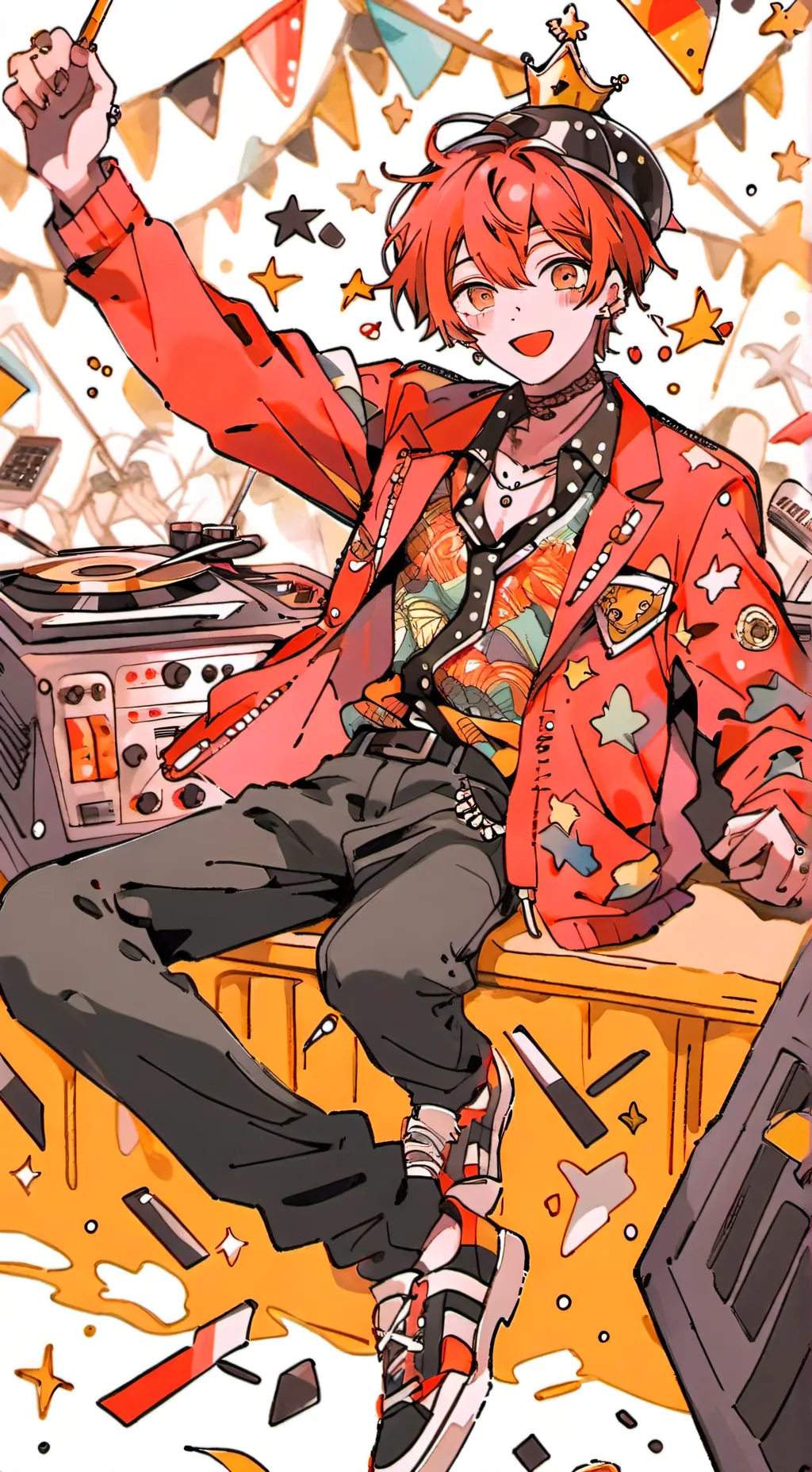 ai character: sprunki disco background