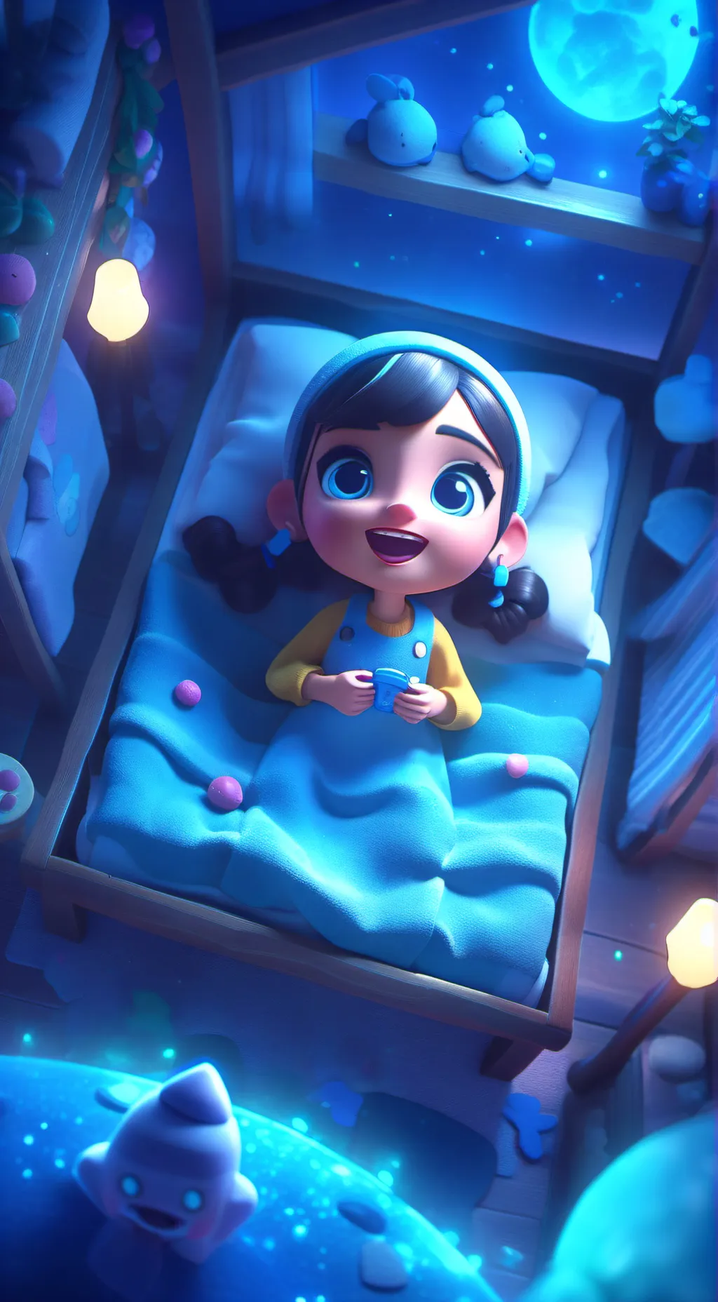 ai character: Death PACT sleepov background