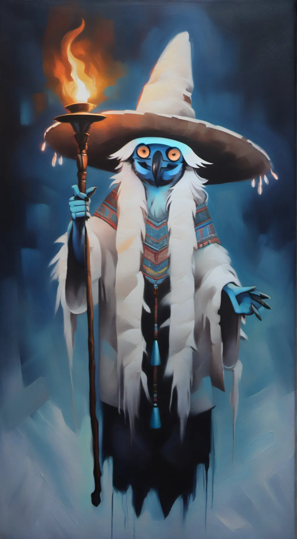 ai character: owl wizard background