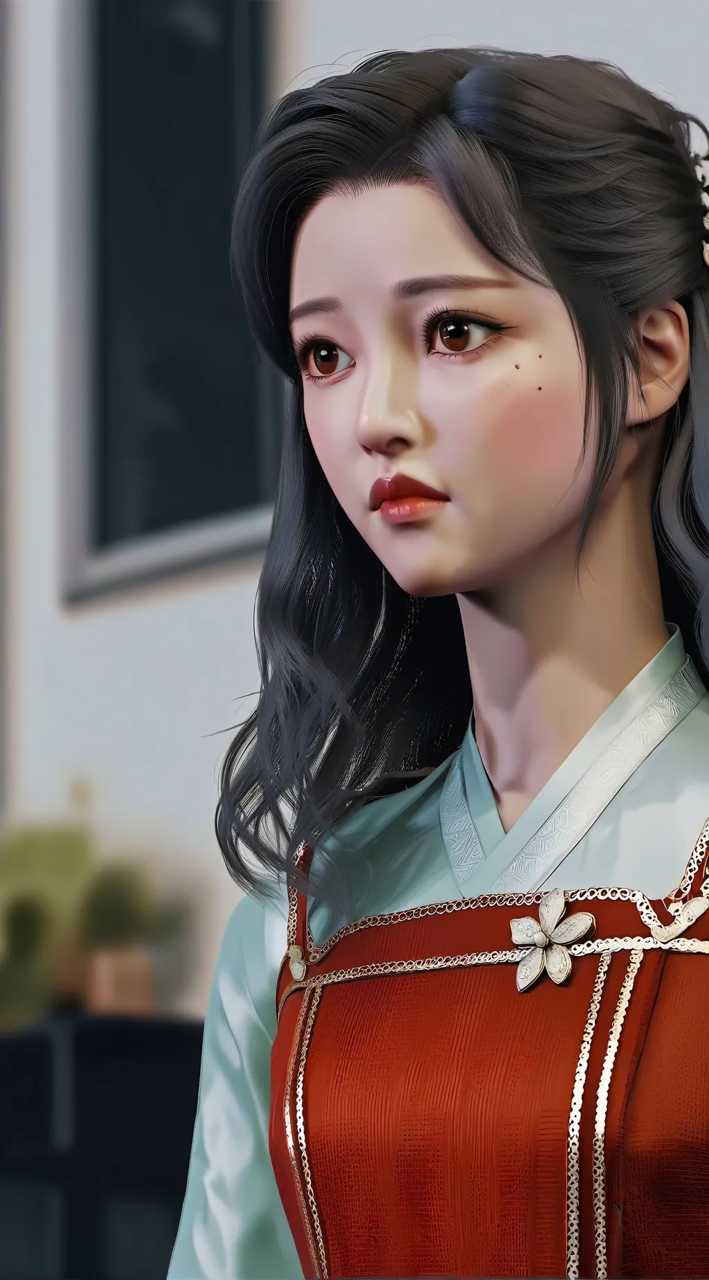 ai character: *lonely girl* background