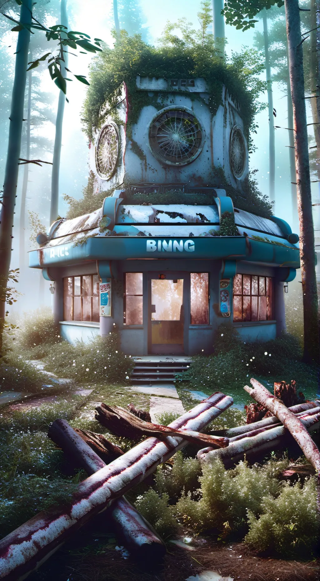 ai character: Forest Burger King background