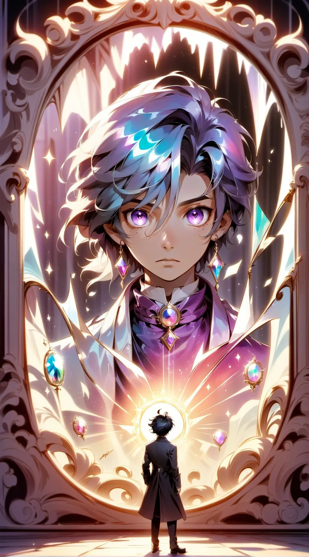 ai character: Mha mirror realm background