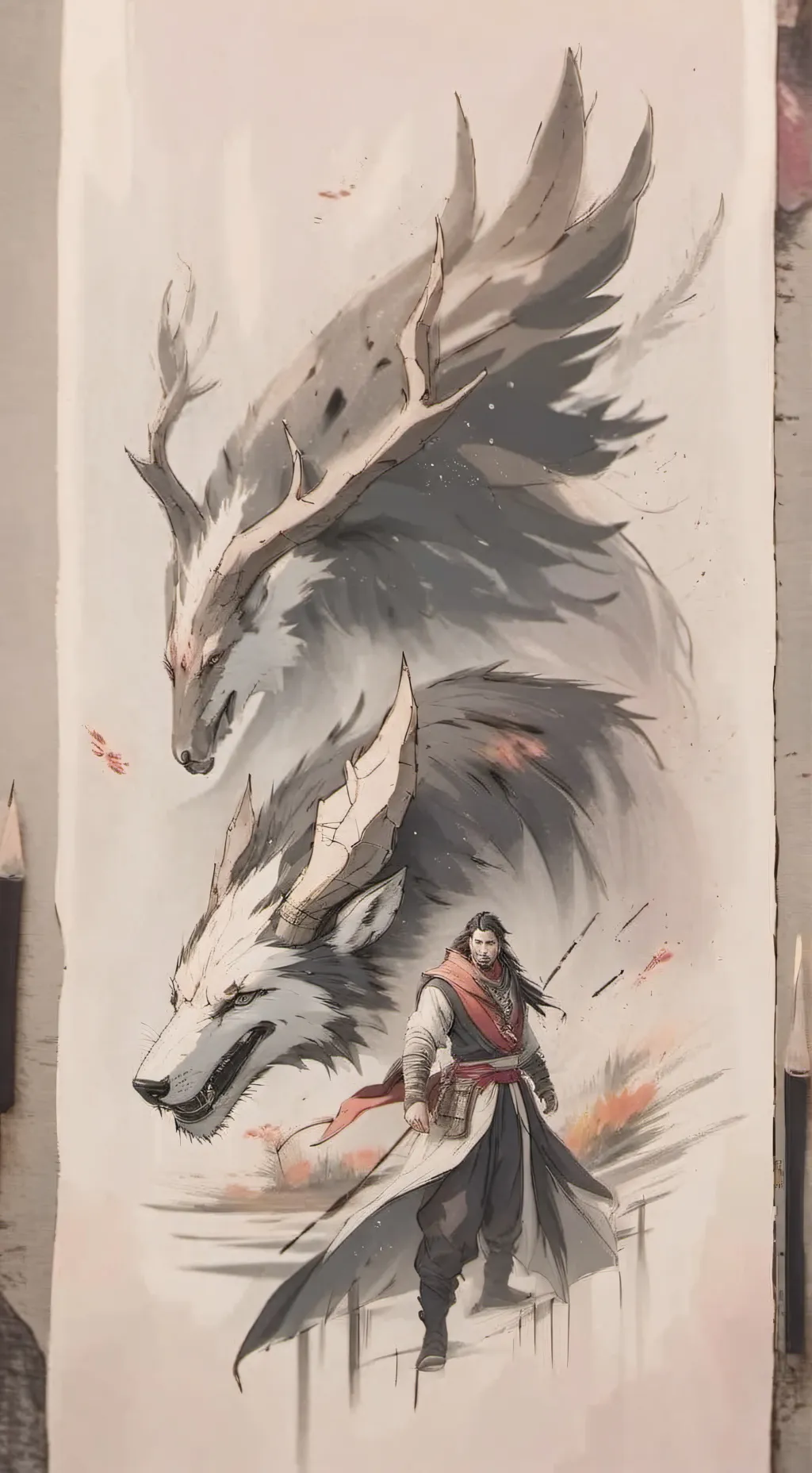 ai character: Lake background