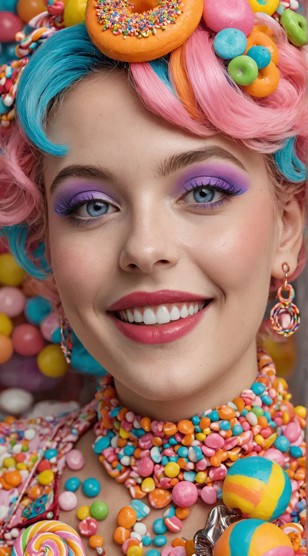 ai character: Candy Shop background