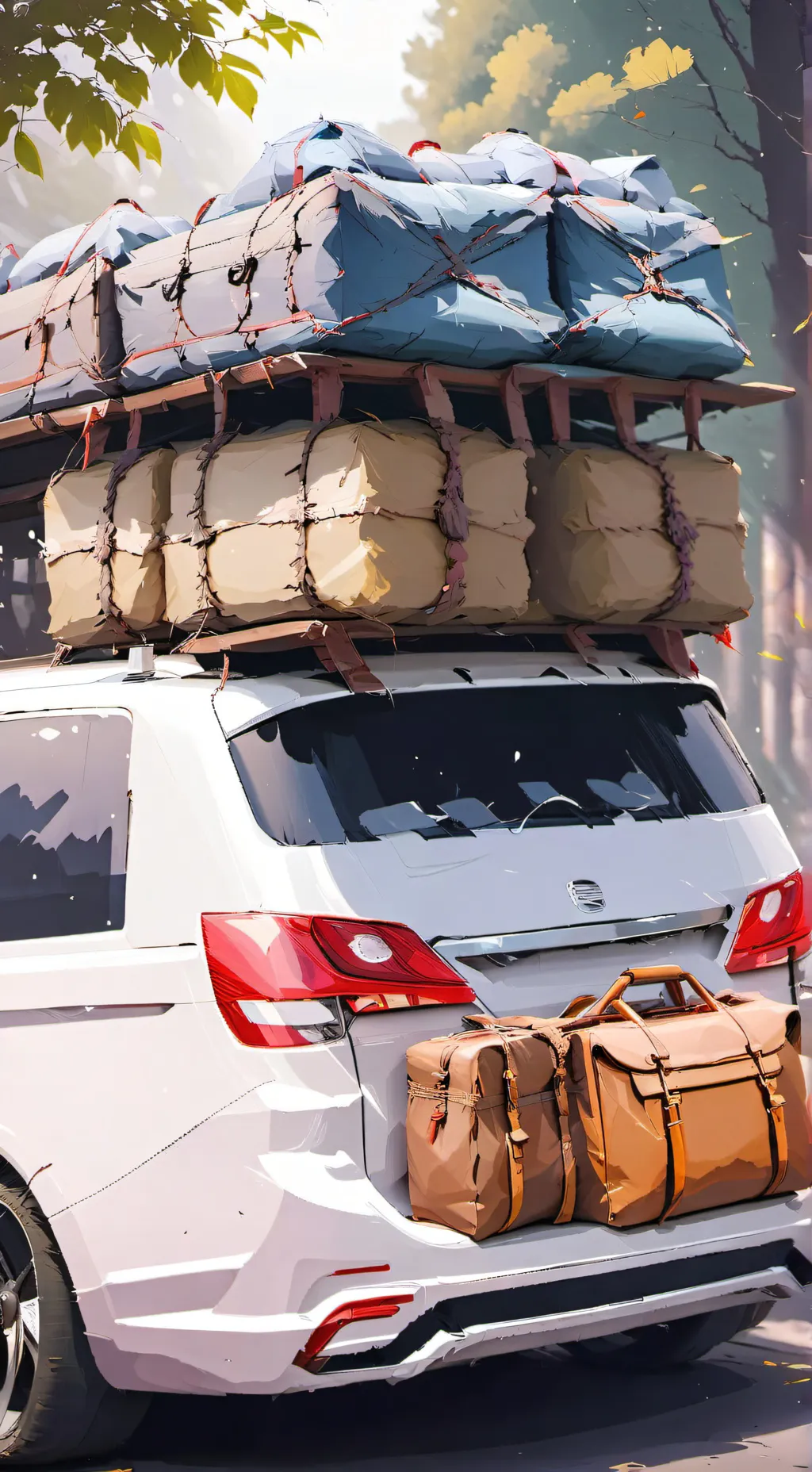 ai character: family road trip! background