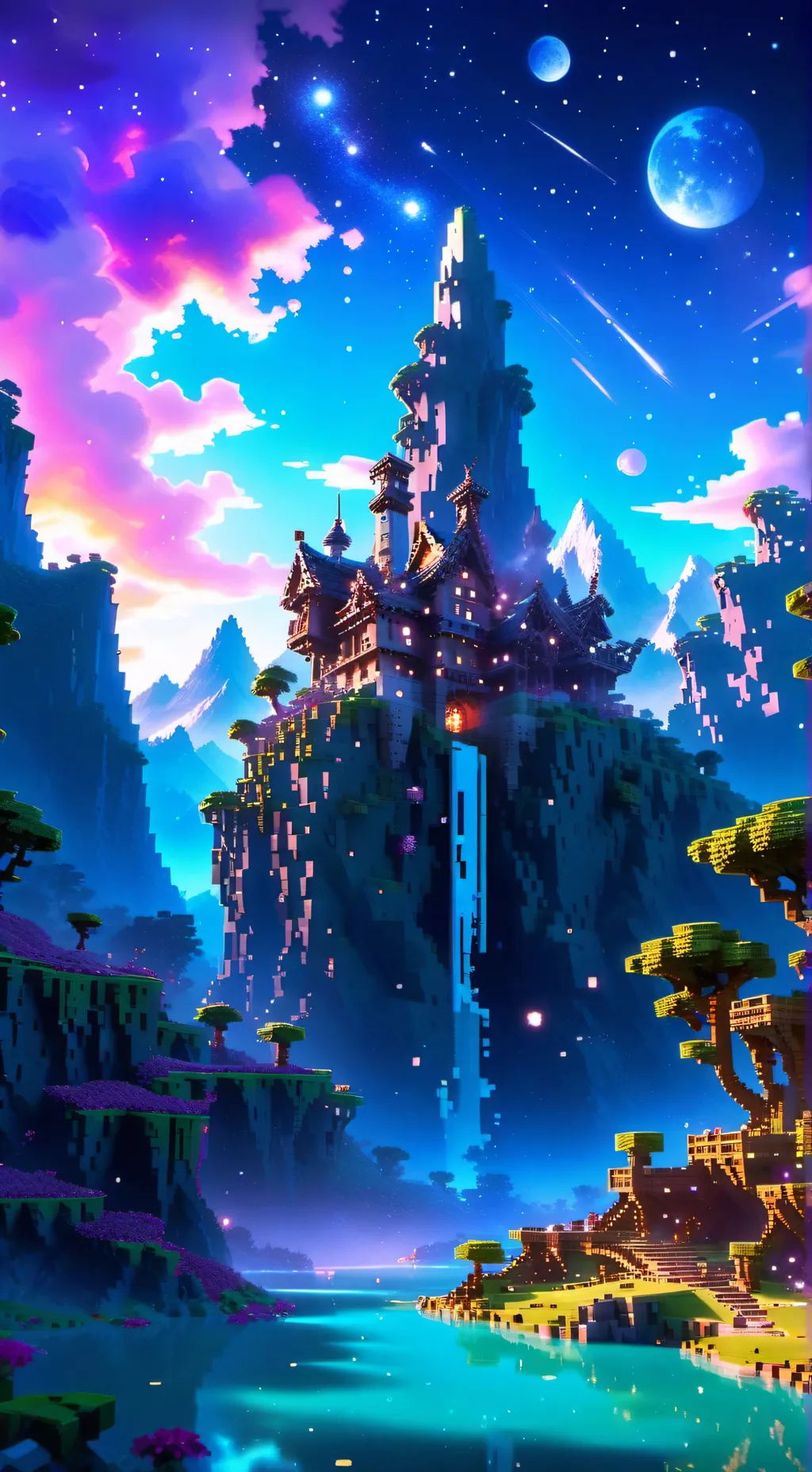 ai character: minecraft film  background