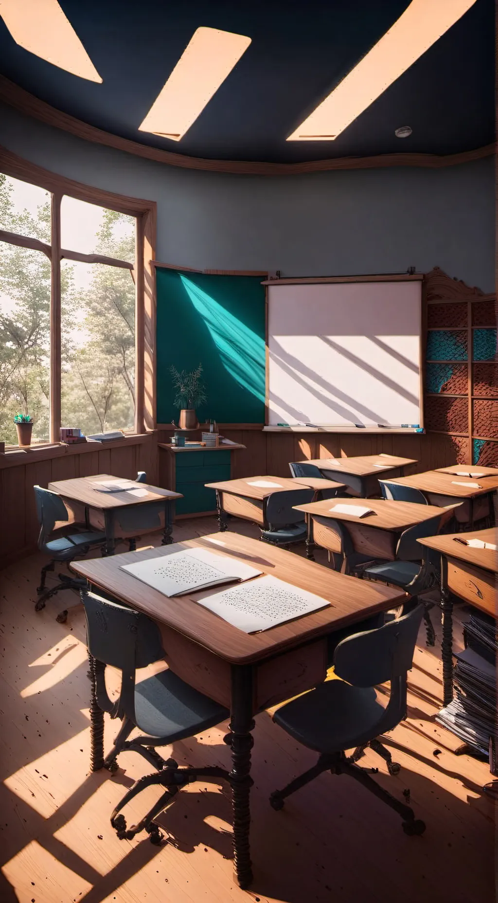 ai character: class × enemies background