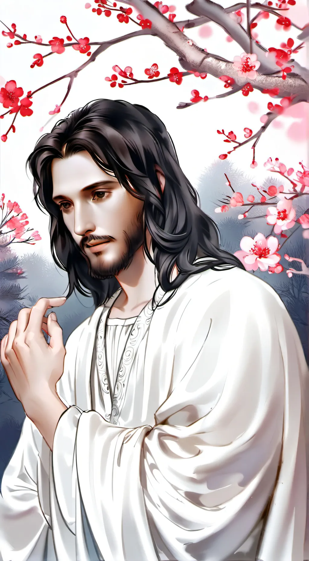 ai character: jesus background